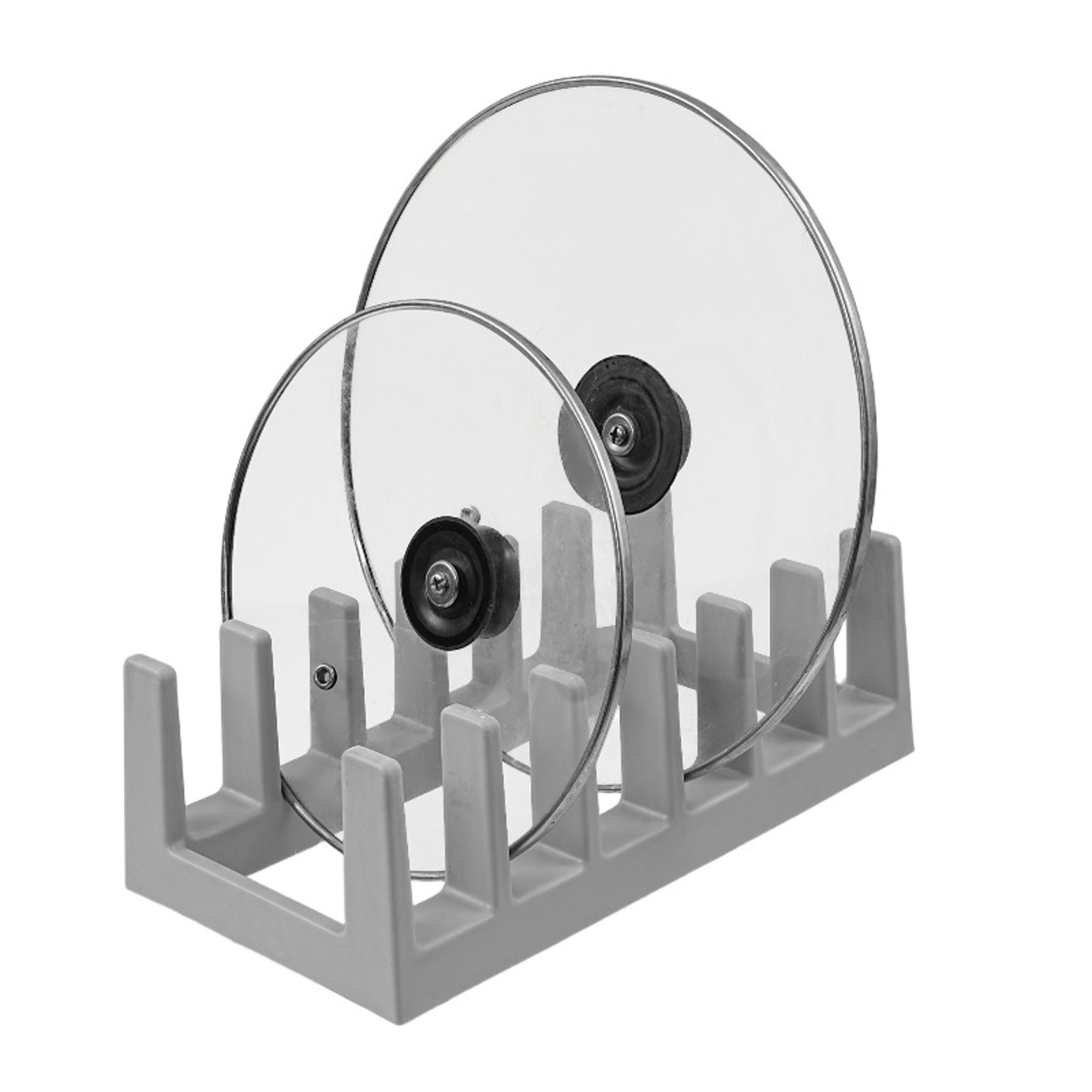 Adjustable Pot Lid Organizer Rack Kitchen Storage Holder for Plates Bowls and Cookware – view 1