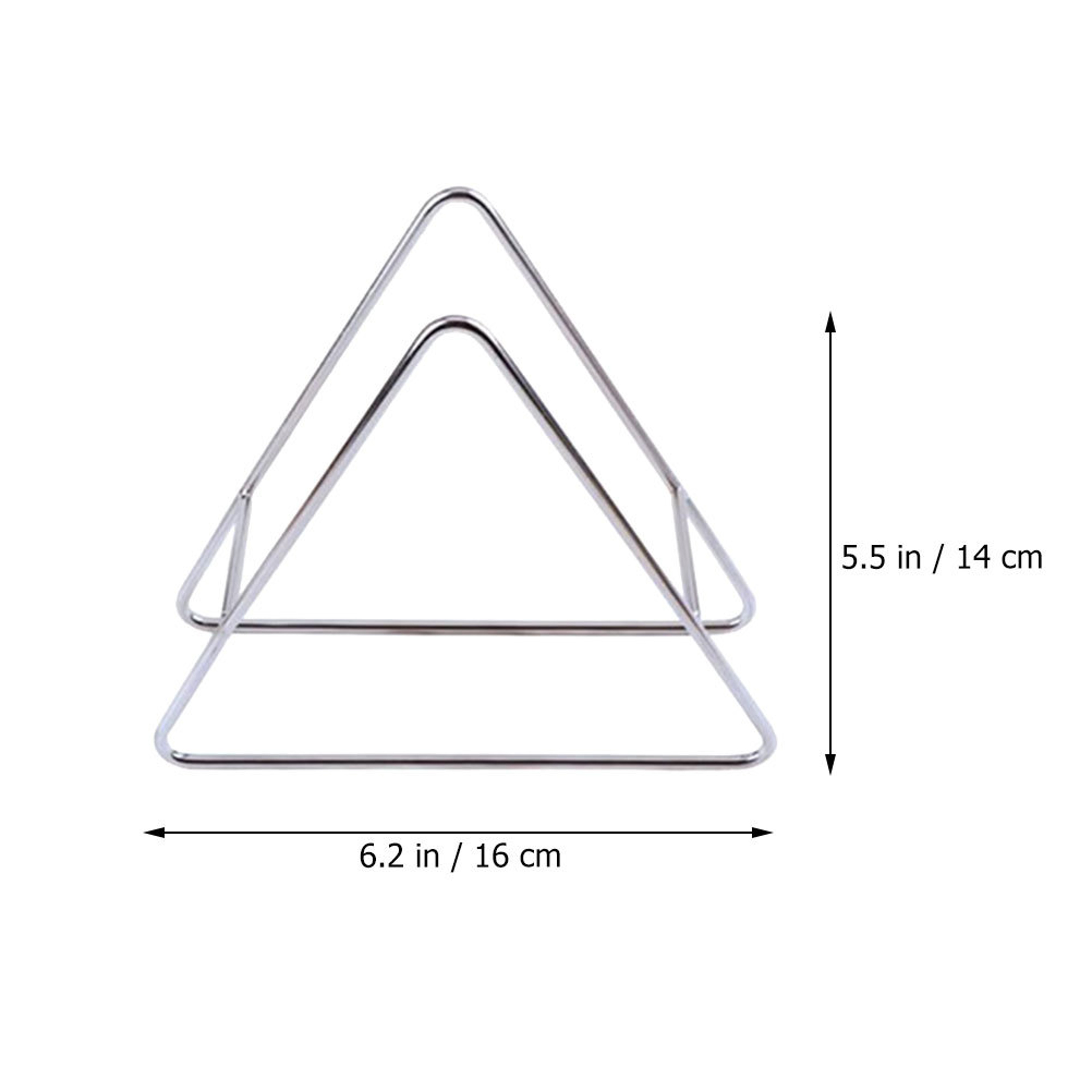 Triangle Metal Plate Holder Dish Rack for Kitchen Countertop Space Saving Storage – view 5