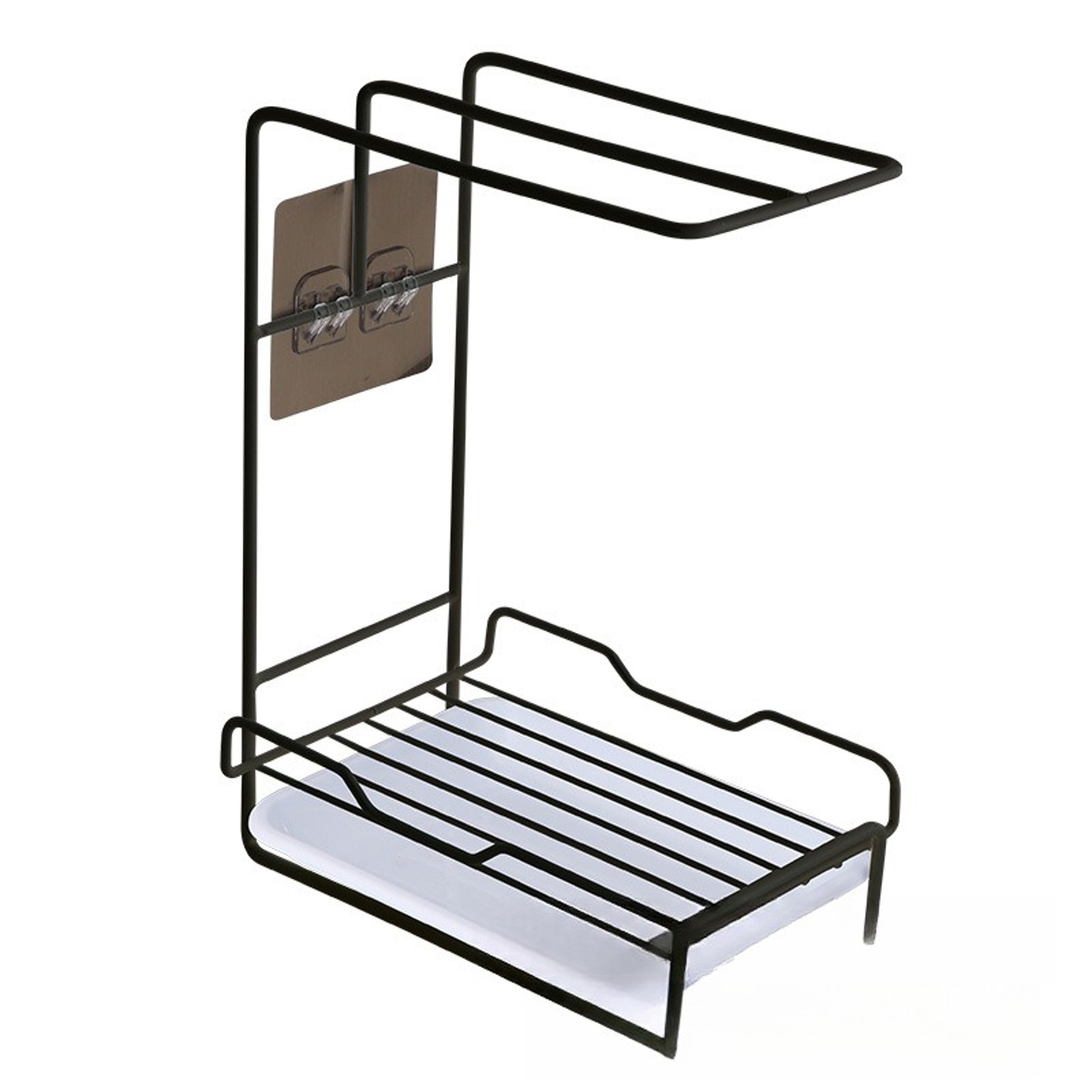 DrainFlow Kitchen Sink Caddy With Sponge Holder And Dish Soap Organizer 0