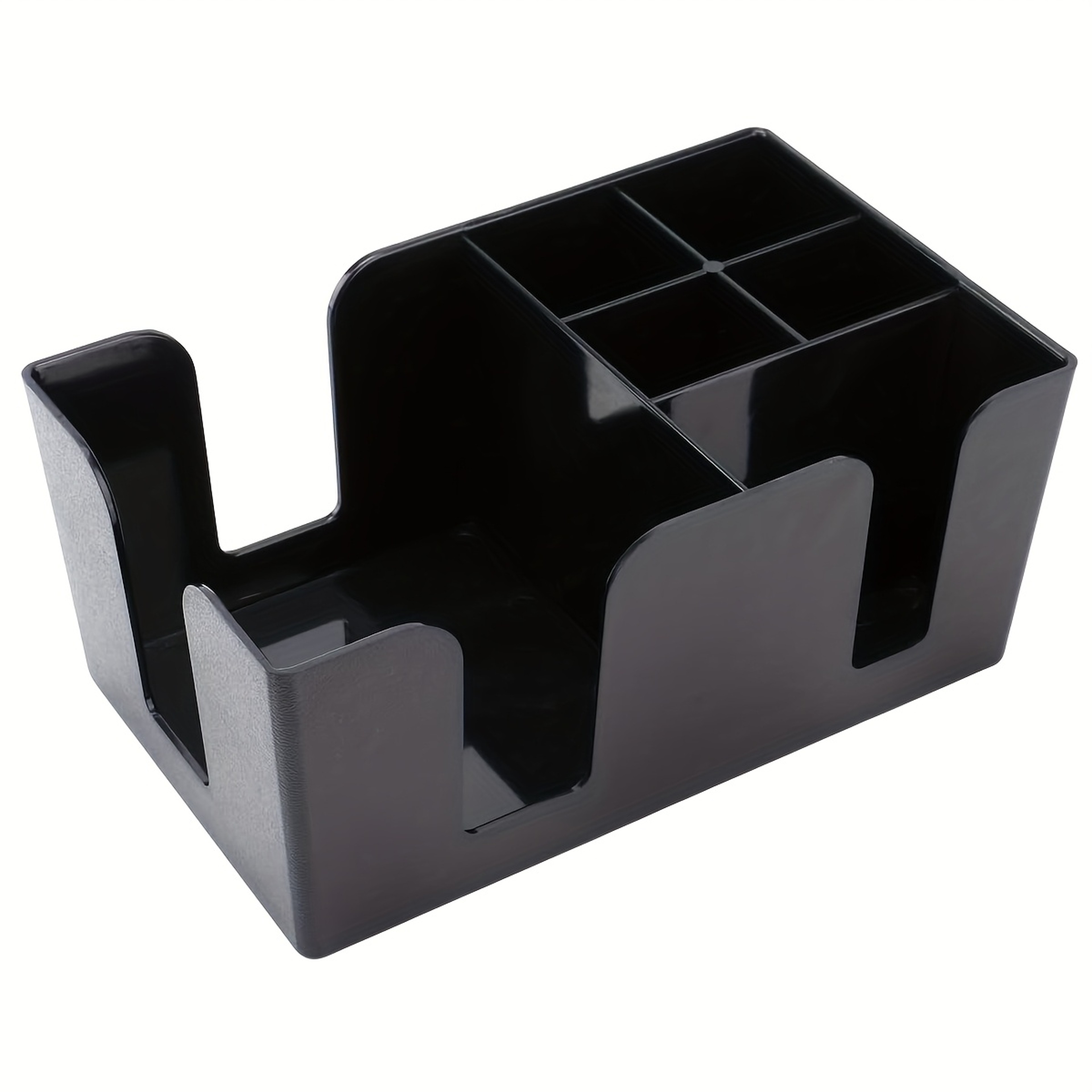 Six Compartment Bar Caddy Organizer with Napkin and Straw Holder – view 7