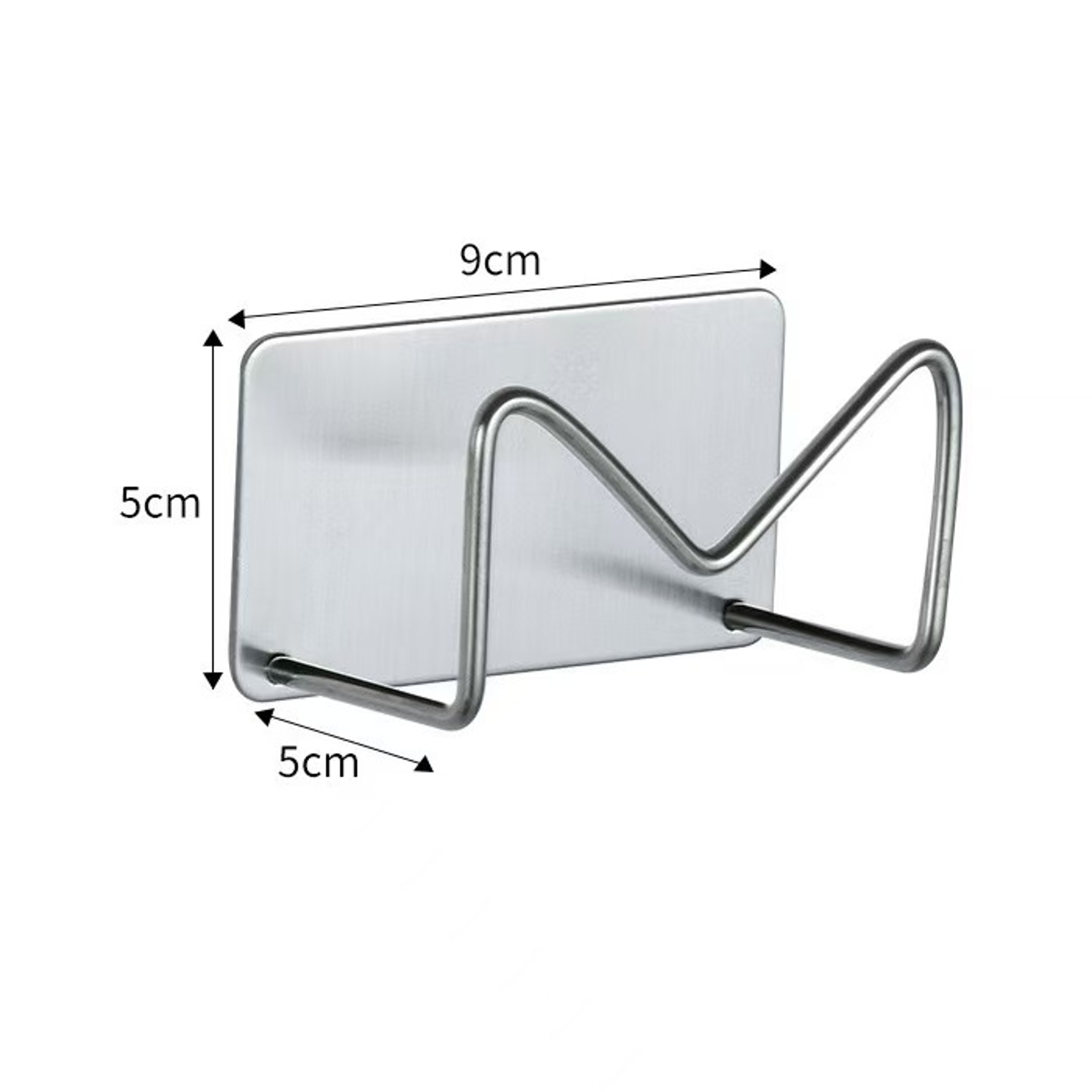 Wall Mounted Hair Tool Organizer Stainless Steel Adhesive Holder For Bathroom Storage 7