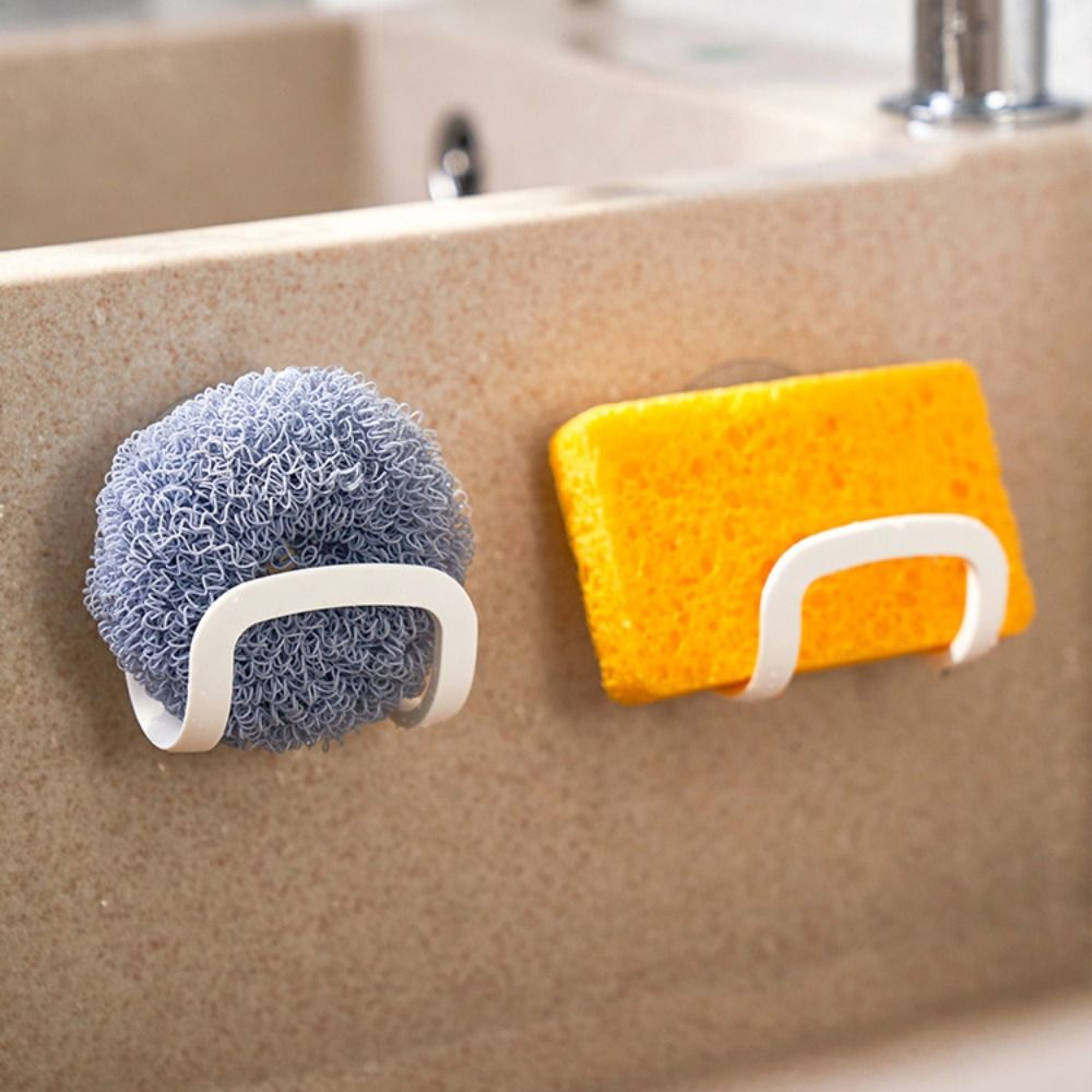 Suction Cup Sink Drain Rack Sponge Holder Multifunctional Kitchen Organizer 5