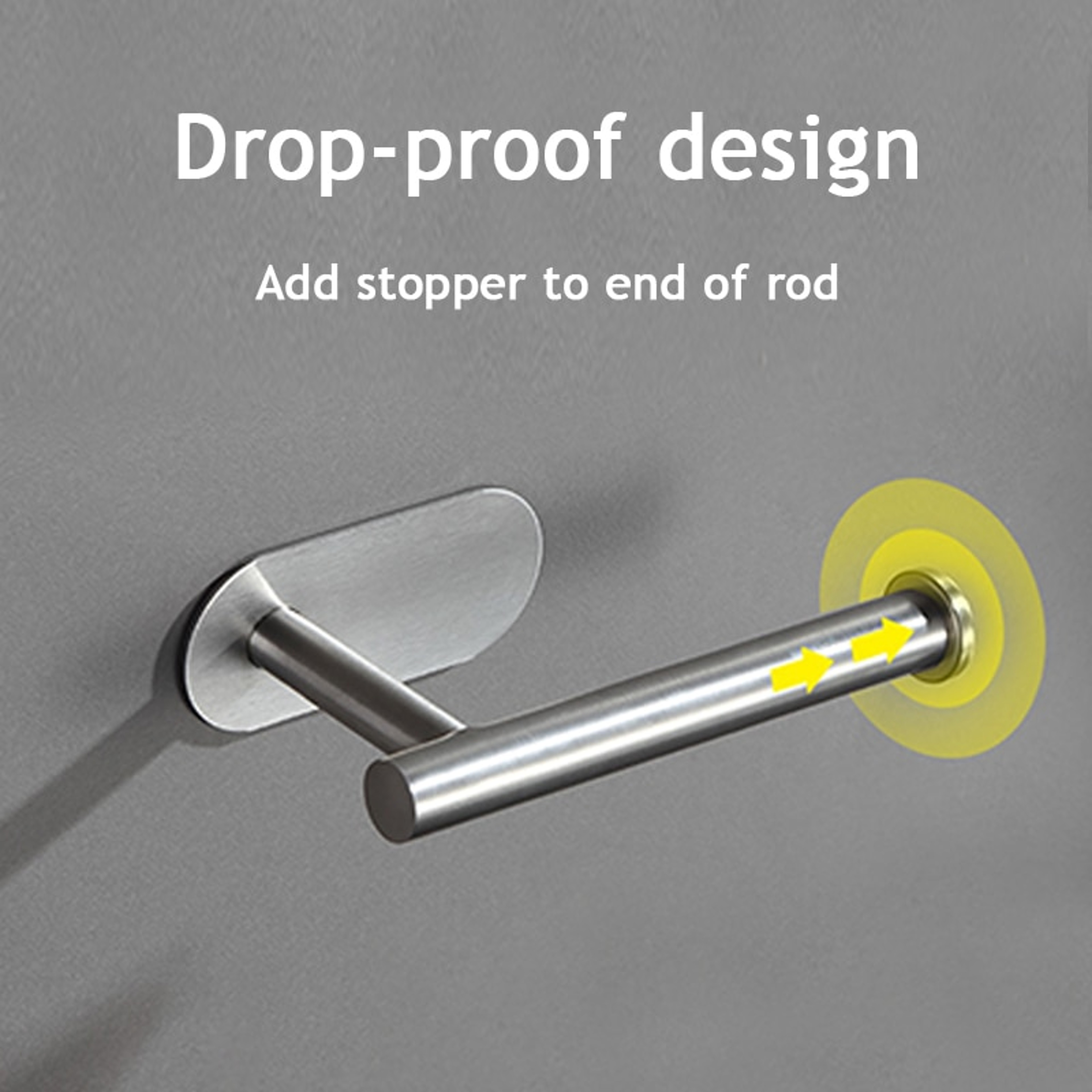 Stainless Steel Wall Mount Paper Towel Holder No Drill Kitchen Bathroom Organizer 3