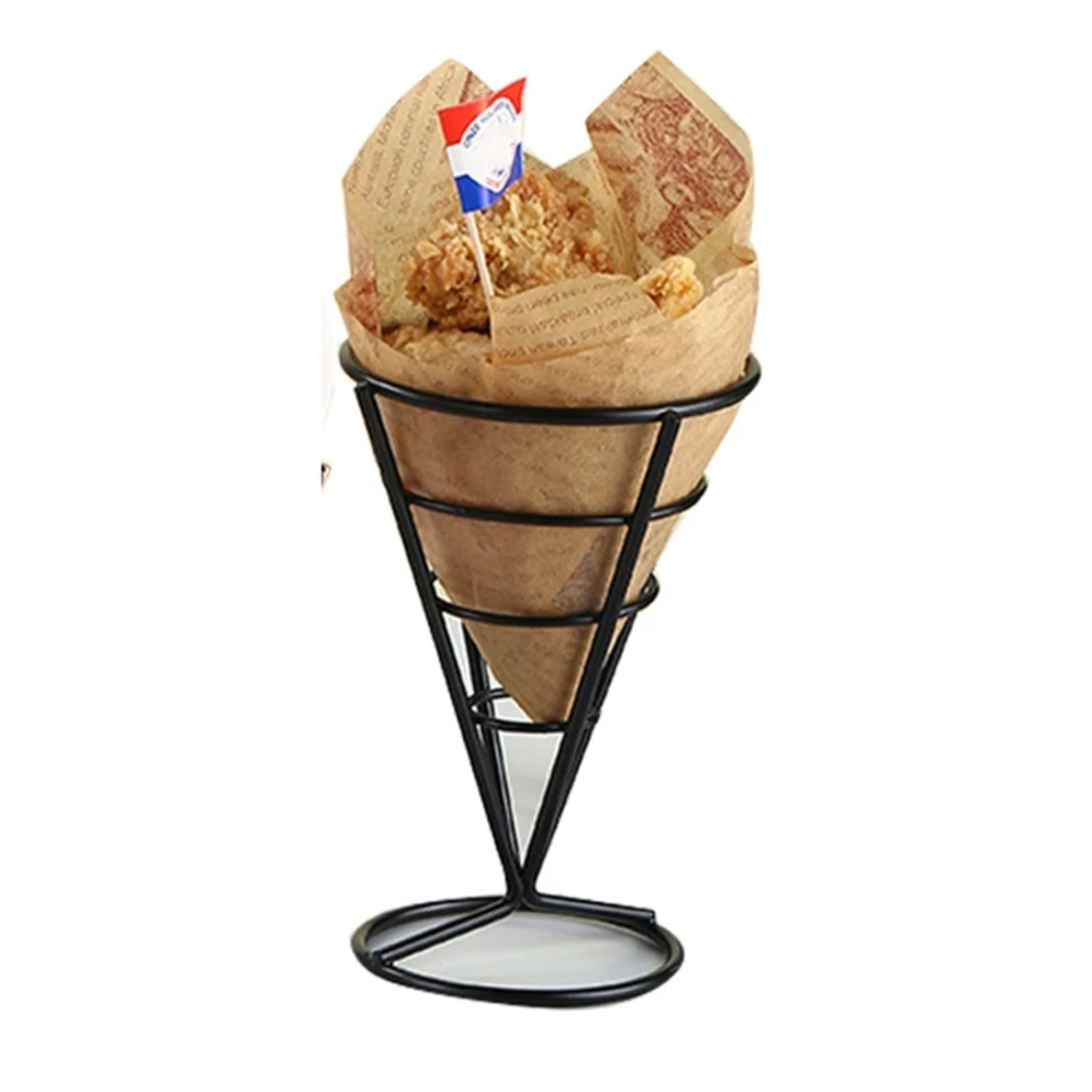 French Fry Holder Stand Decorative Snack Cone Rack For Kitchen Serving And Parties 4