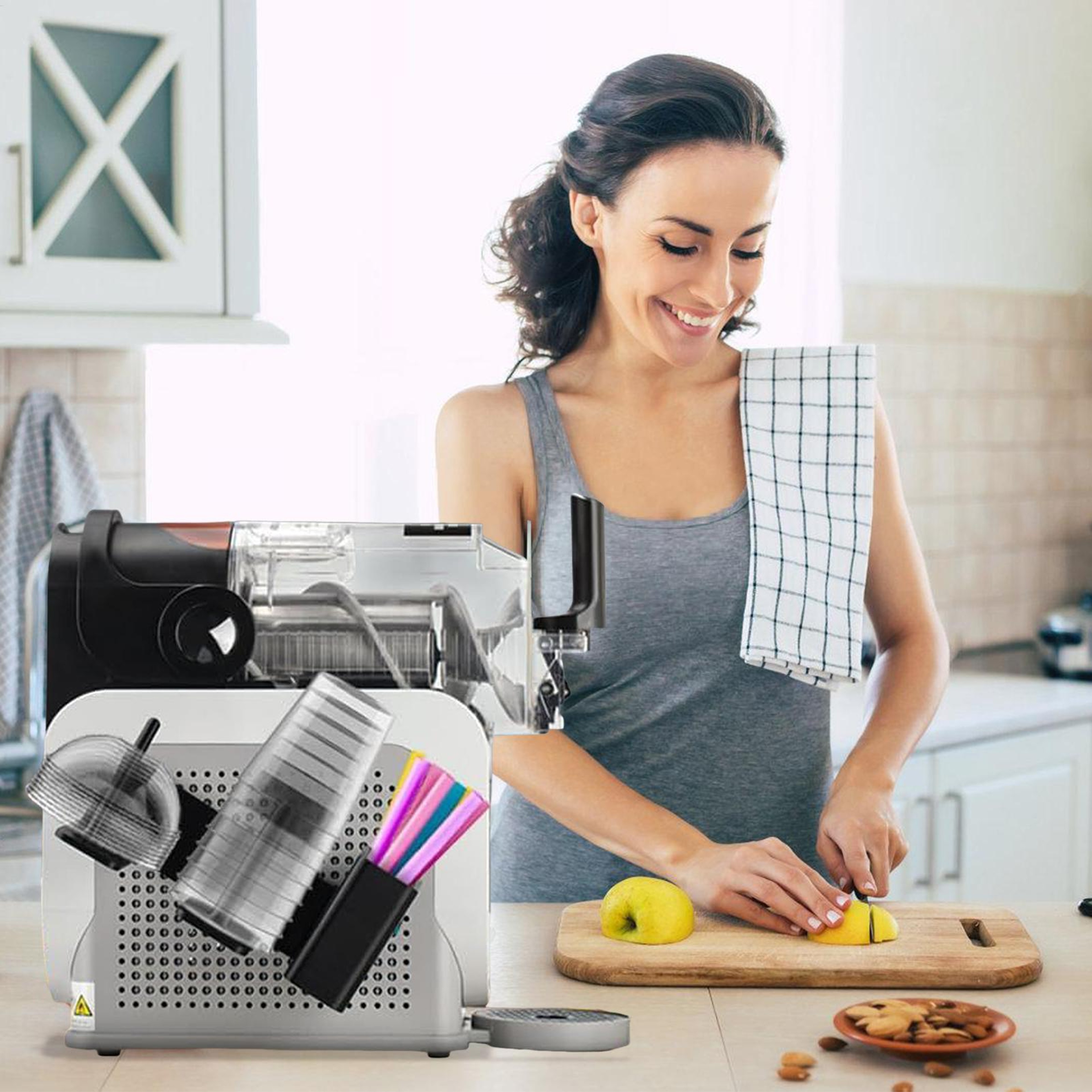 Machine Cup and Lid Holder with Straw Organizer – view 4