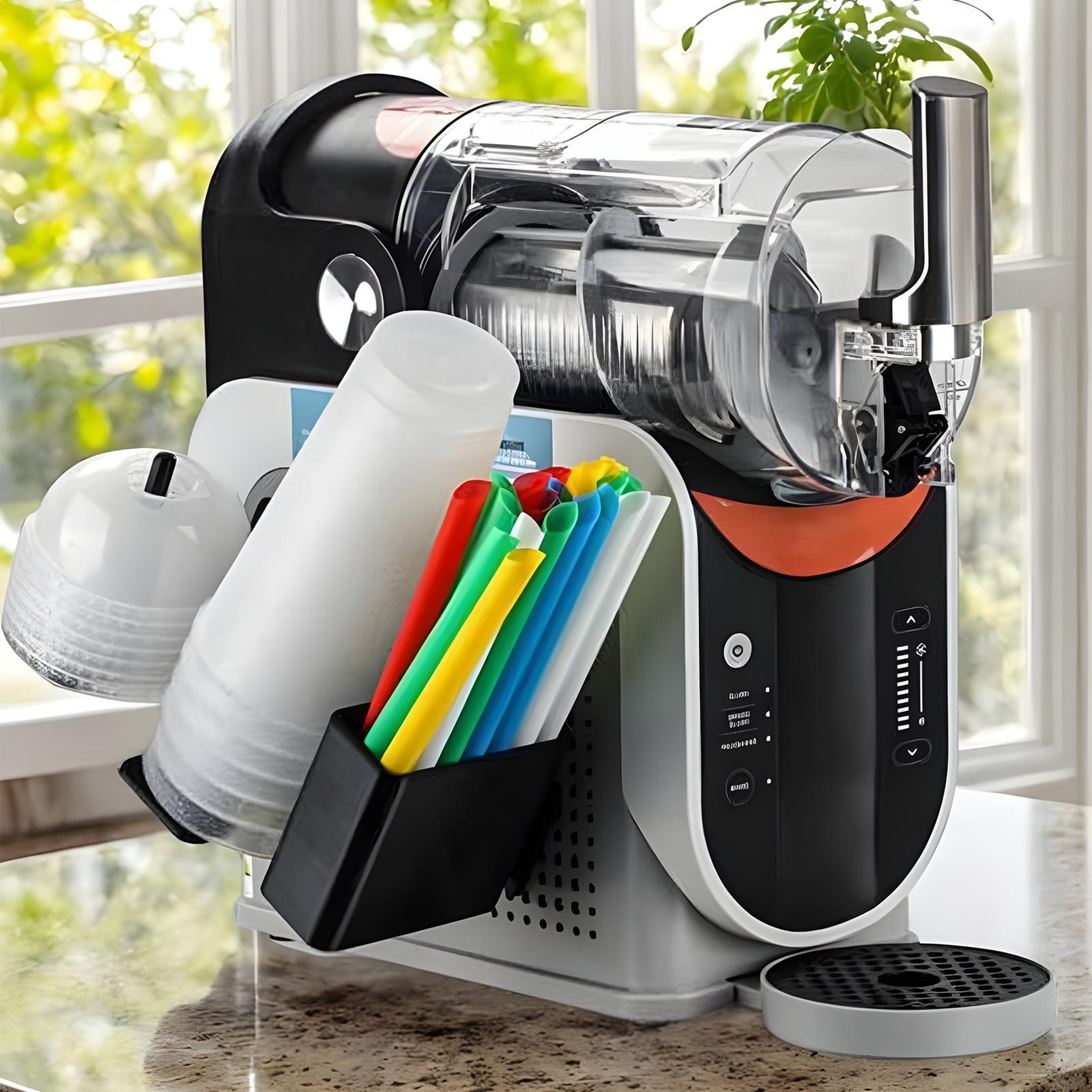Machine Cup and Lid Holder with Straw Organizer – view 5
