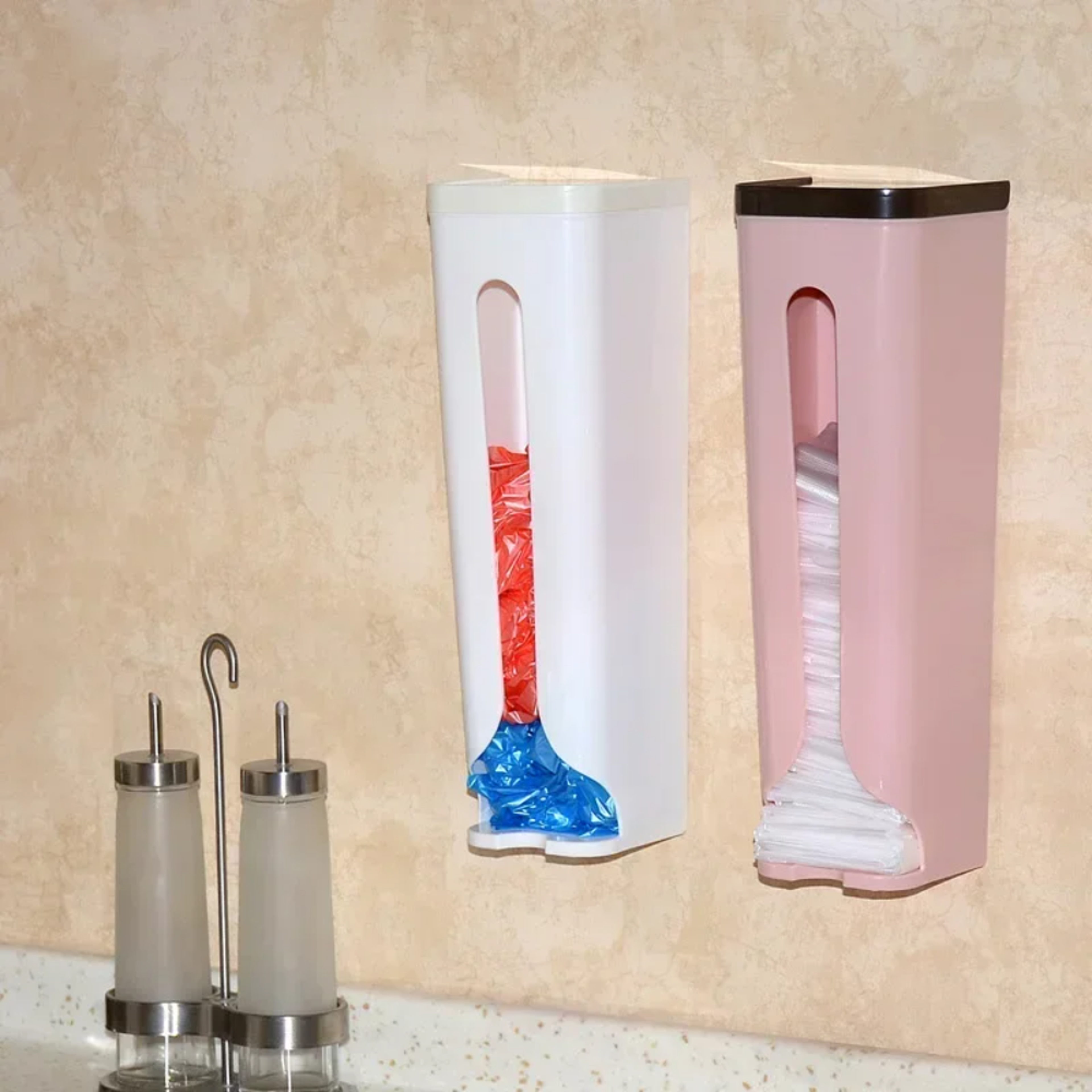 Wall Mounted Grocery Bag Holder Dispenser And Kitchen Storage Organizer 1