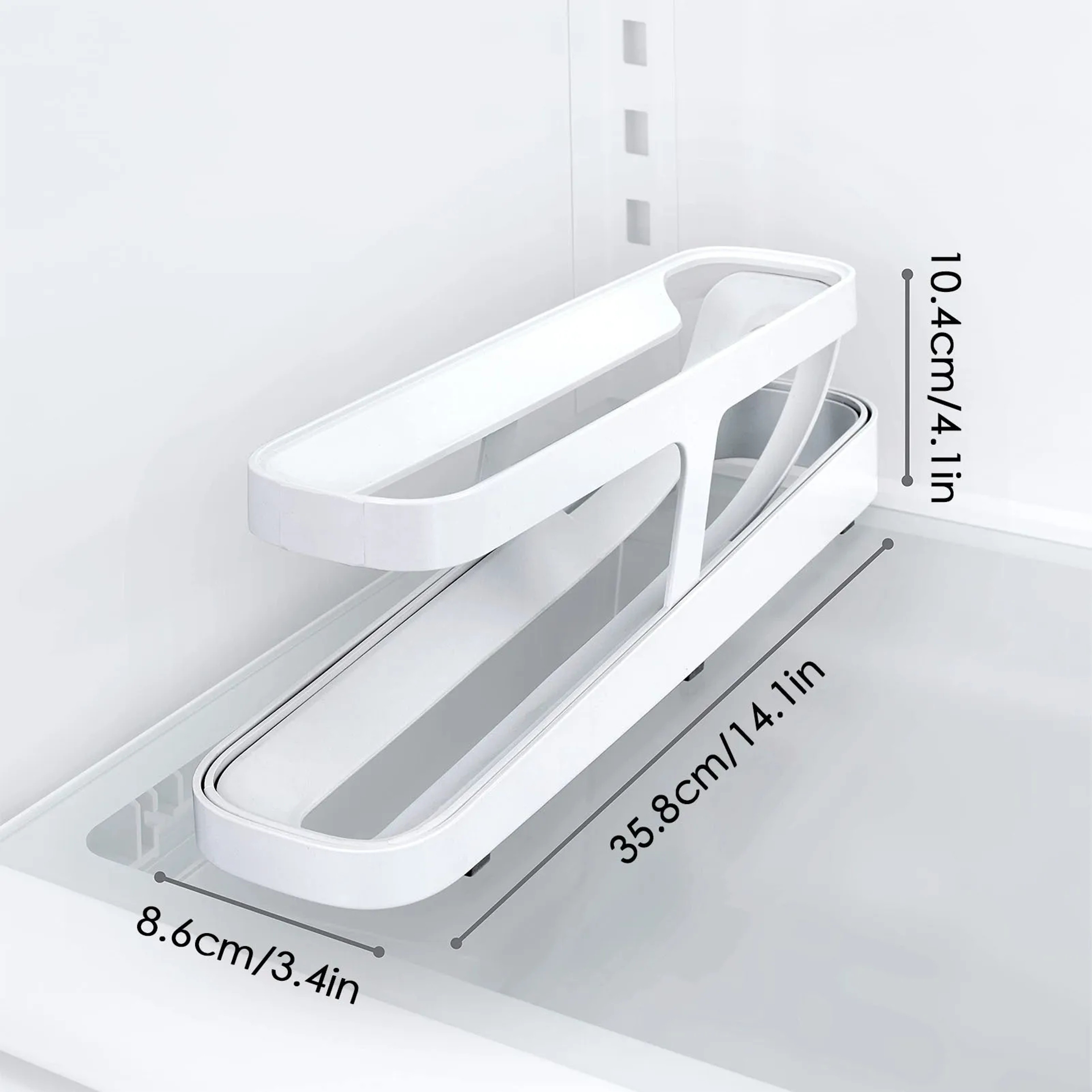 Automatic Scrolling Egg Rack Holder Space Saving Refrigerator Egg Dispenser – view 6