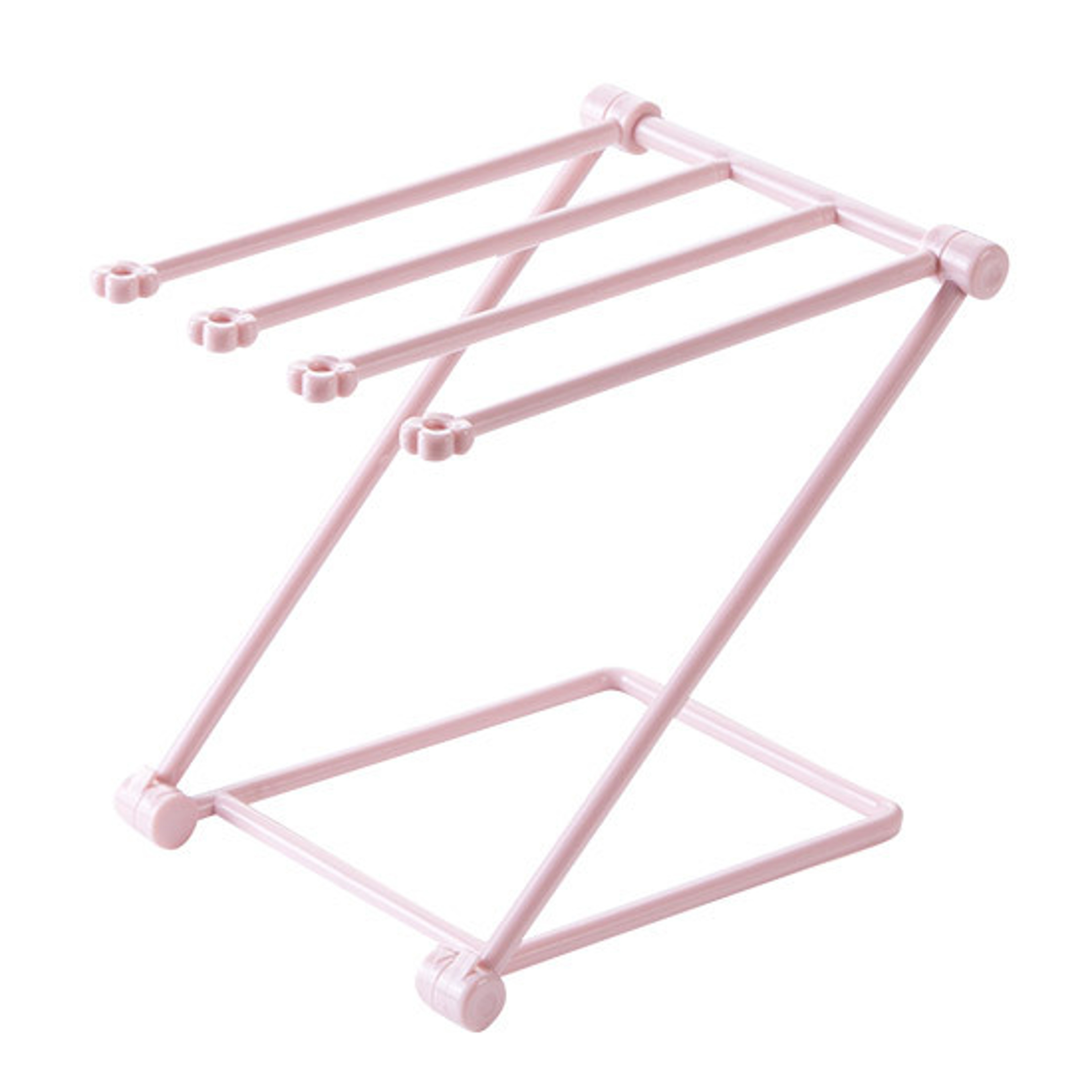 Foldable Towel Rack Kitchen Storage Rack For Countertop Dishcloth Holder And Cup Organization 8