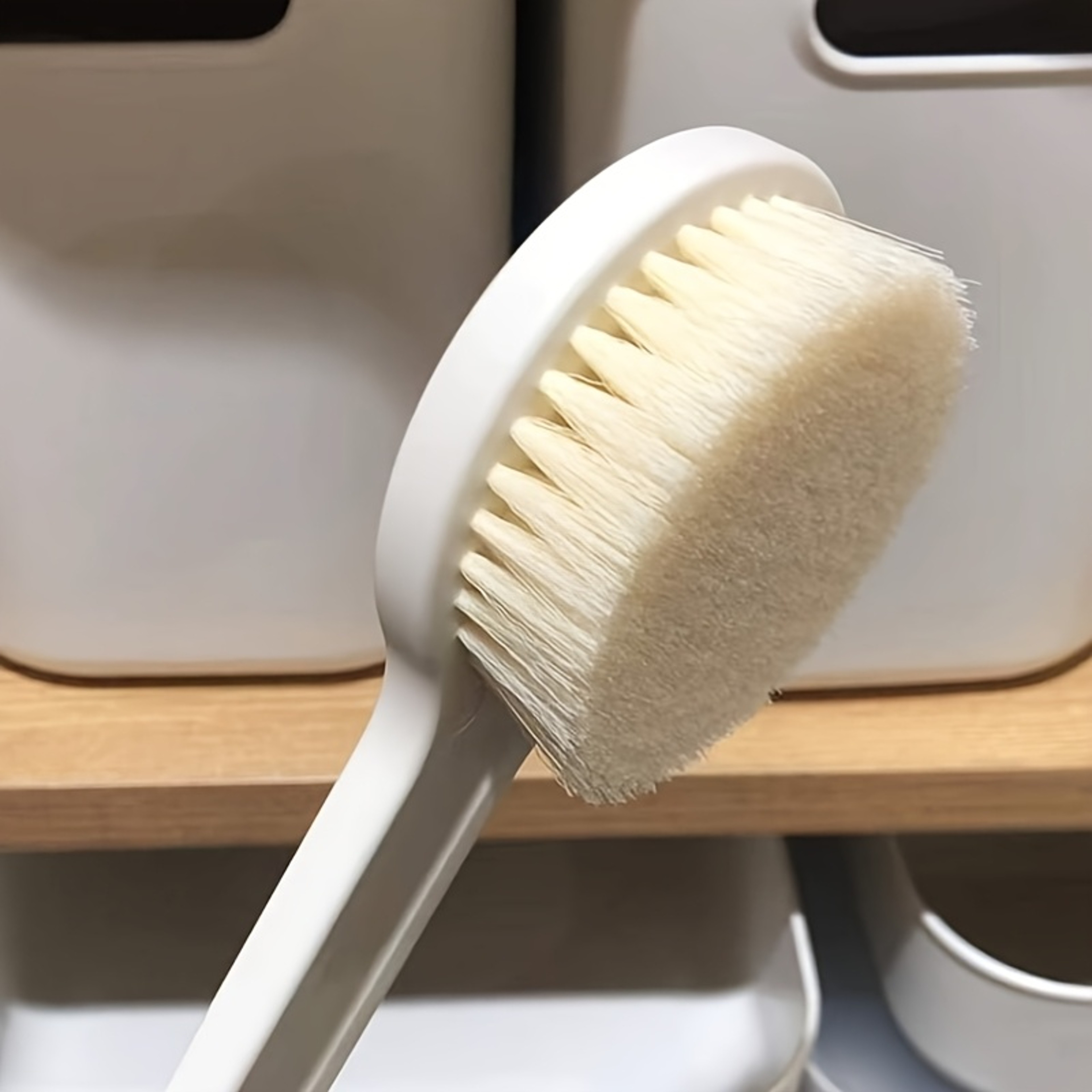 Long Handle Shower Brush With Soft Bristles For Easy Back Cleaning 1
