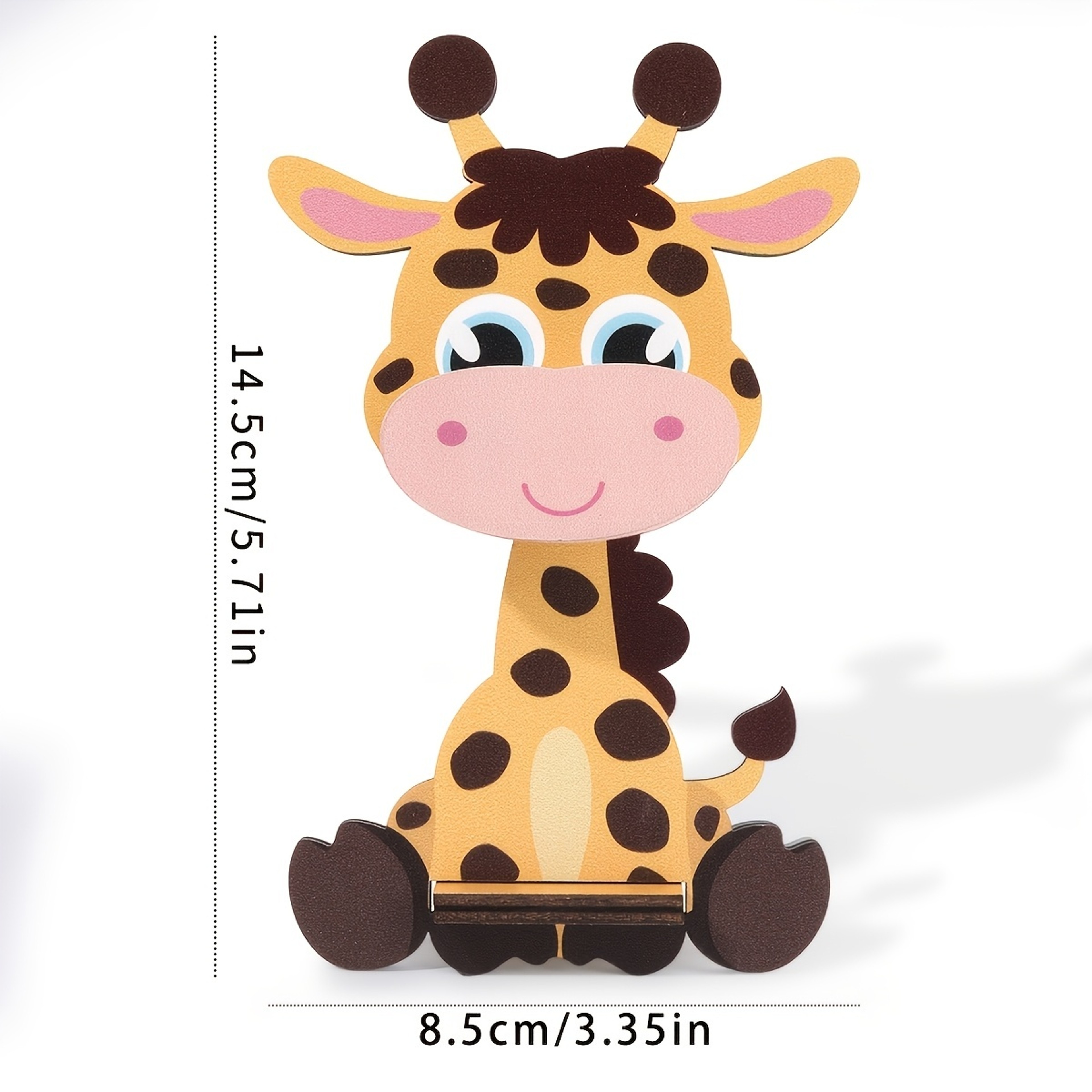 Cute Wooden Giraffe Eyeglass Holder Stand Animal Desk Decor Gift 2