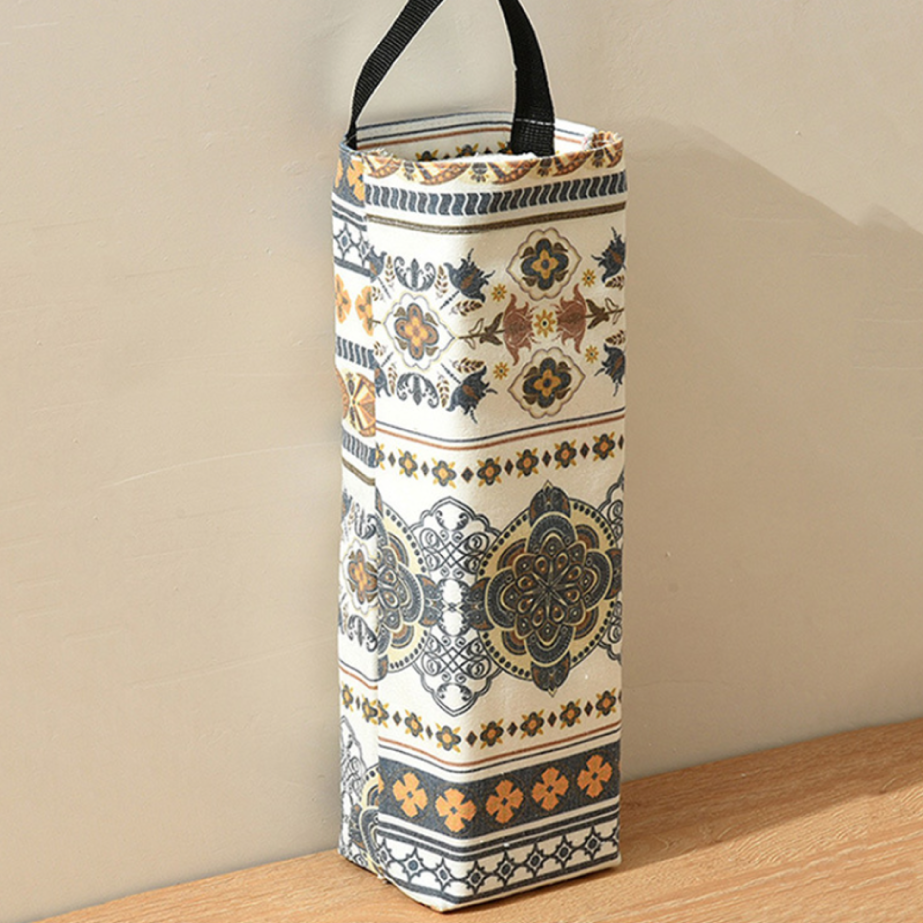 Vintage Wall Mount Plastic Bag Dispenser Grocery Bag Organizer 0