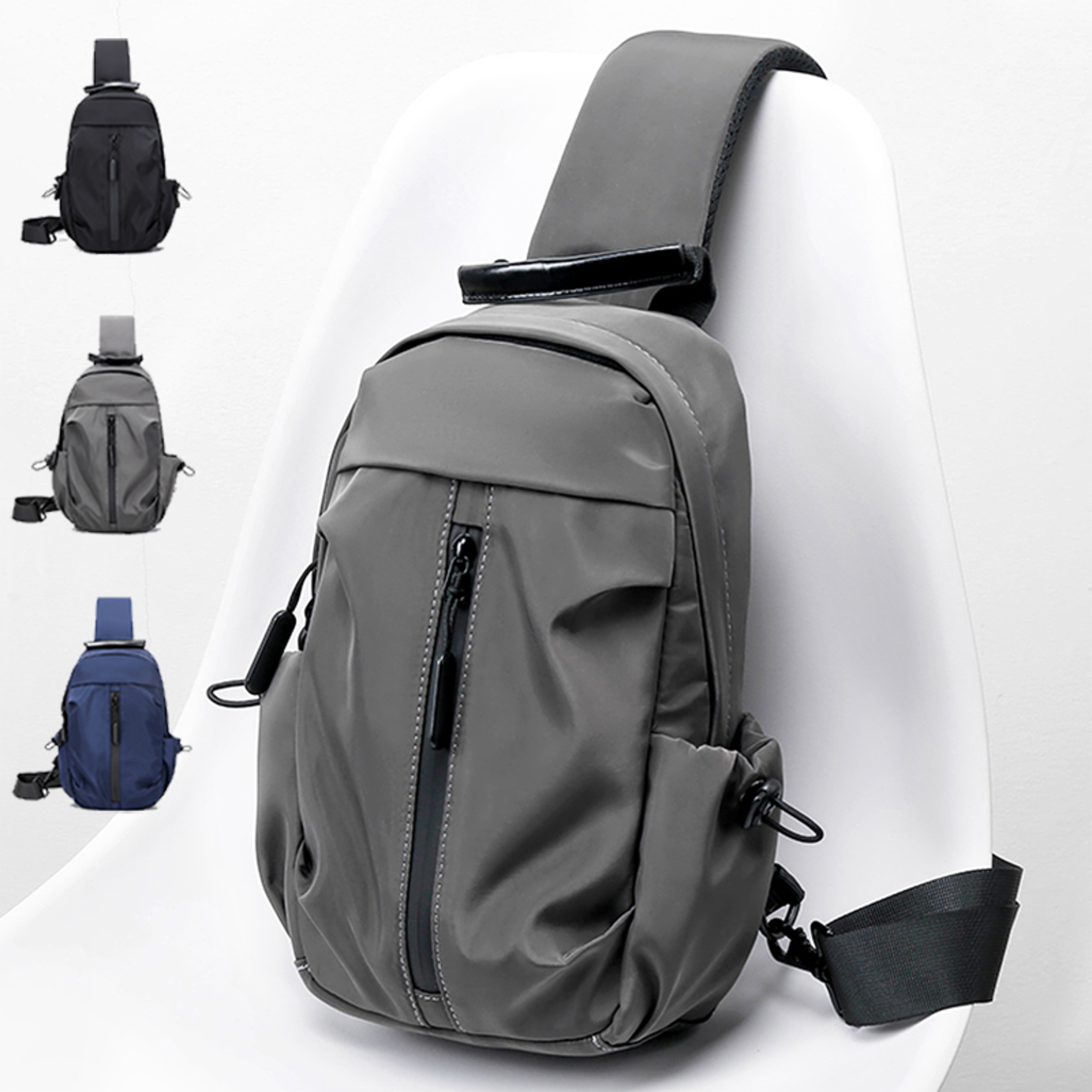 Multi Functional Chest Bag Mens Crossbody Bag with Multi Pocket Storage for Sports and Travel – view 1