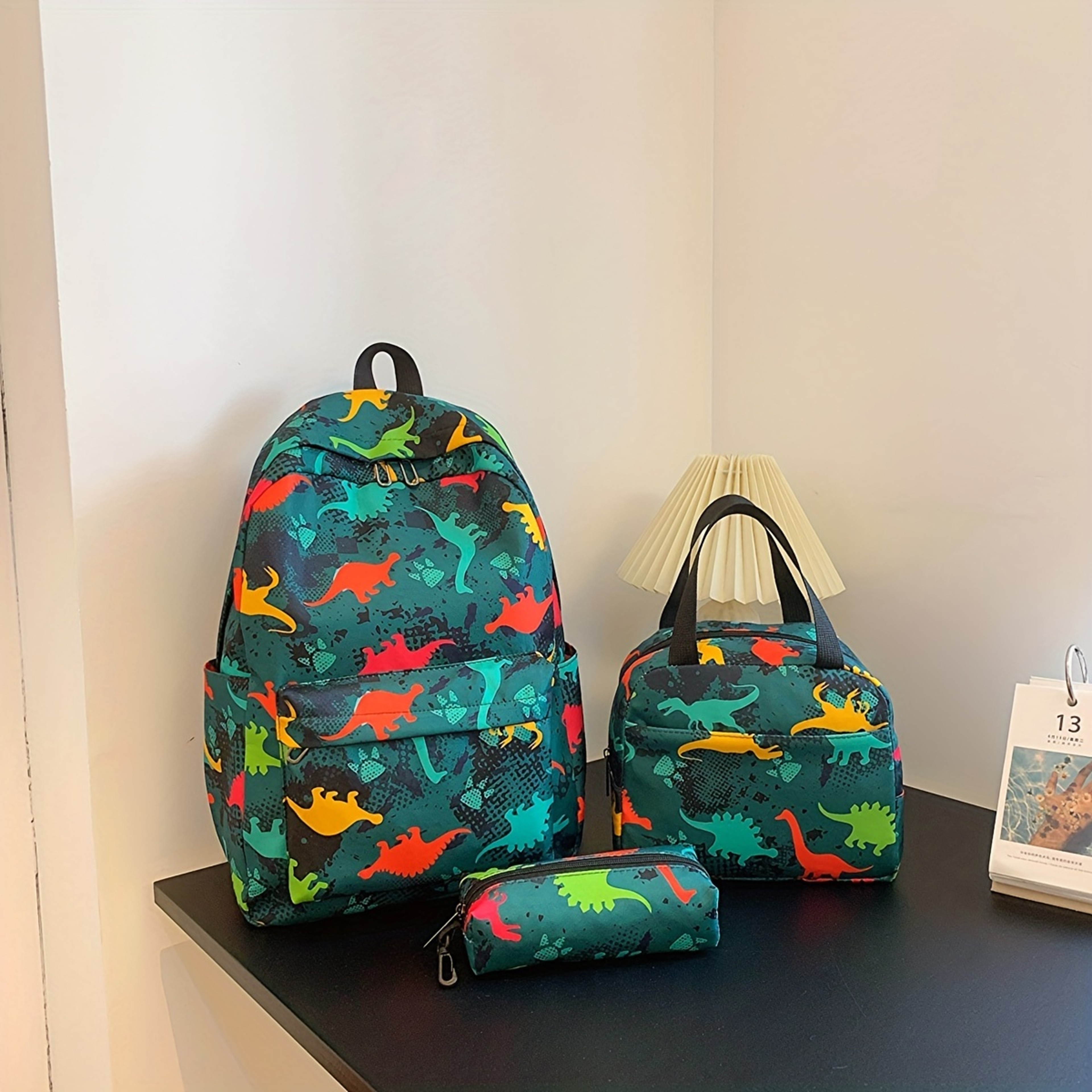 Dinosaur Backpack Set For Kids Large Capacity School Bag With Matching Bags 1