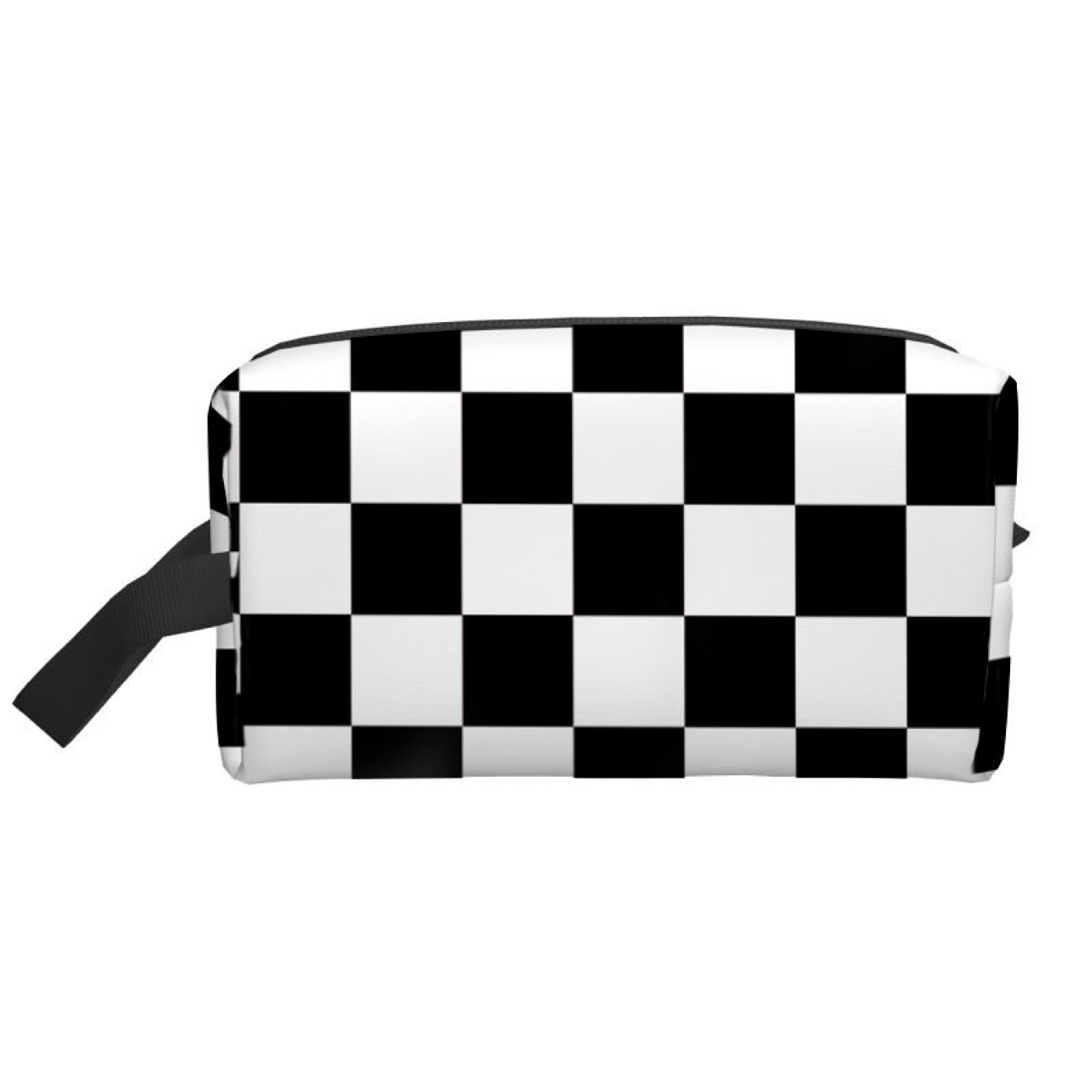 Large Capacity Check Pattern Makeup Bag Cartoon Travel Cosmetic Organizer 0