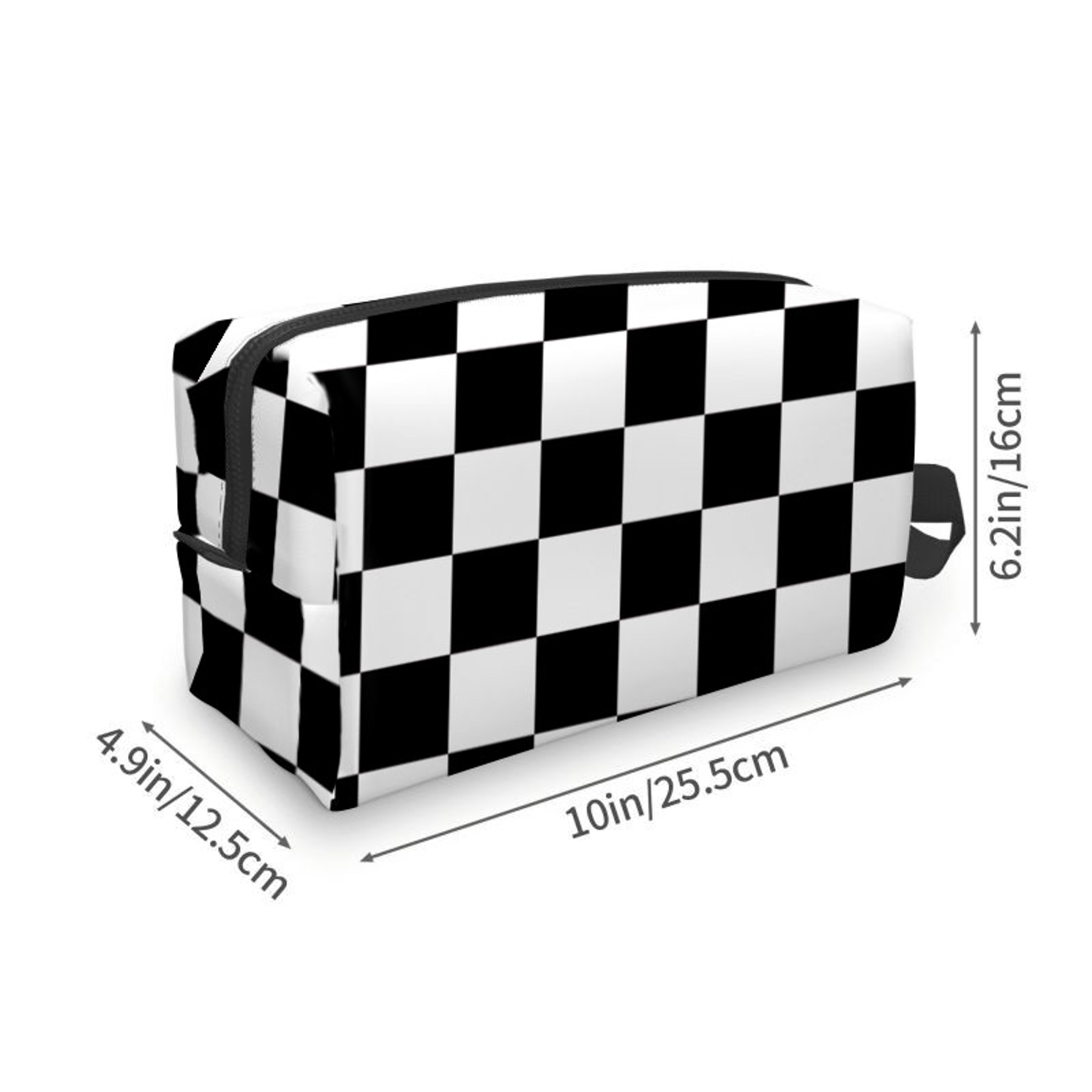 Large Capacity Check Pattern Makeup Bag Cartoon Travel Cosmetic Organizer 3