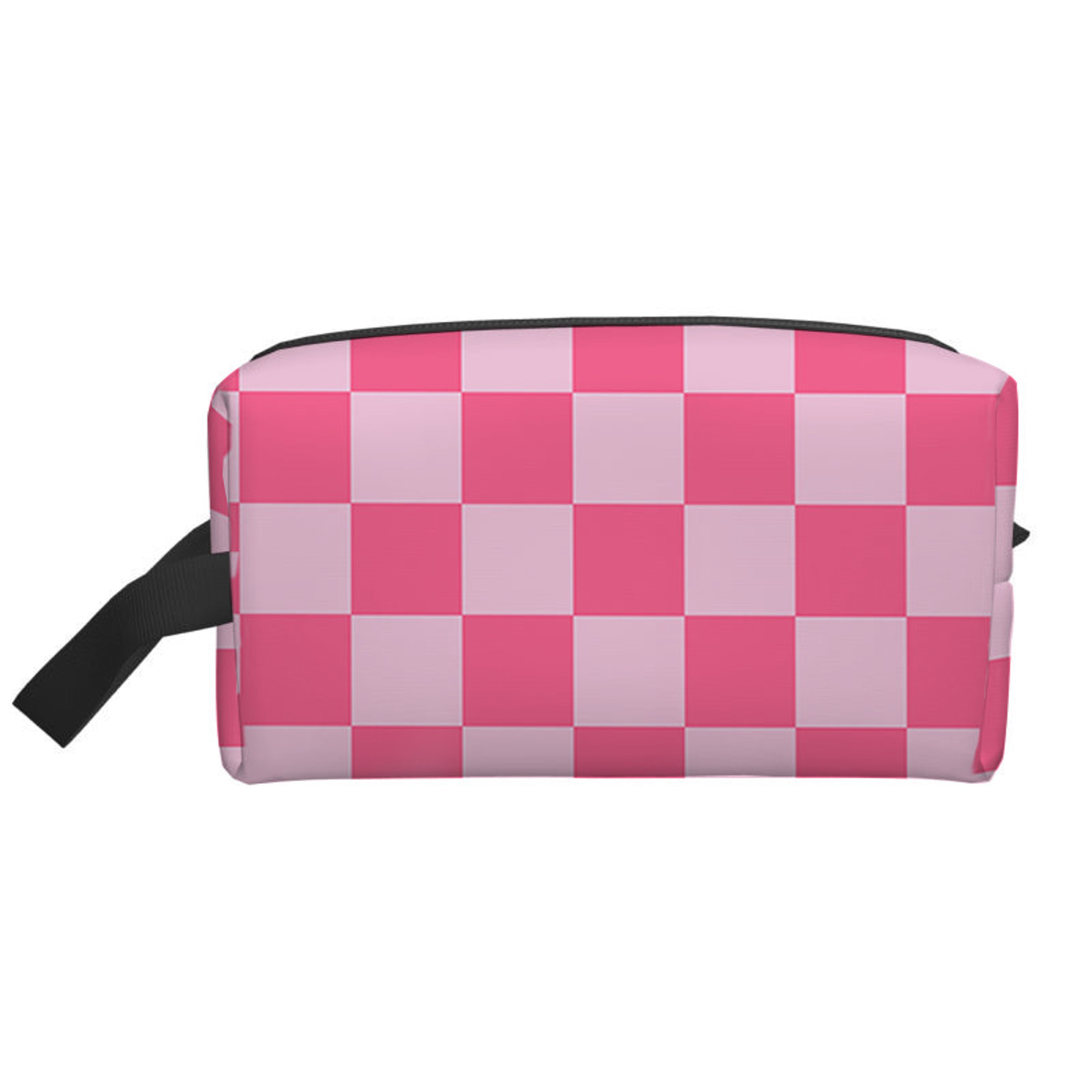 Large Capacity Check Pattern Makeup Bag Cartoon Travel Cosmetic Organizer 8