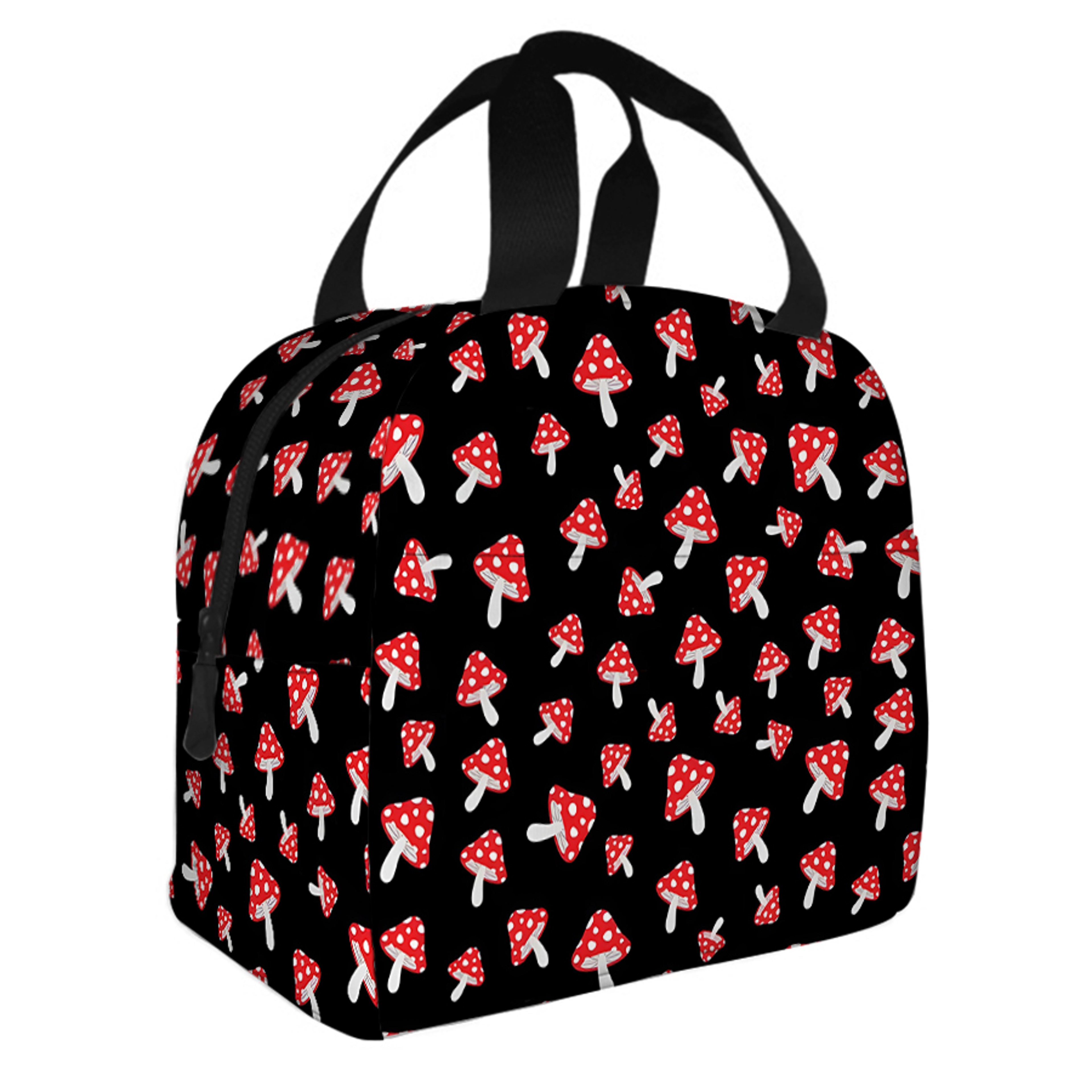 Mushroom Pattern Kids Lunch Bag Eco Friendly Cartoon Bento Bag for School Outdoor Use – view 2