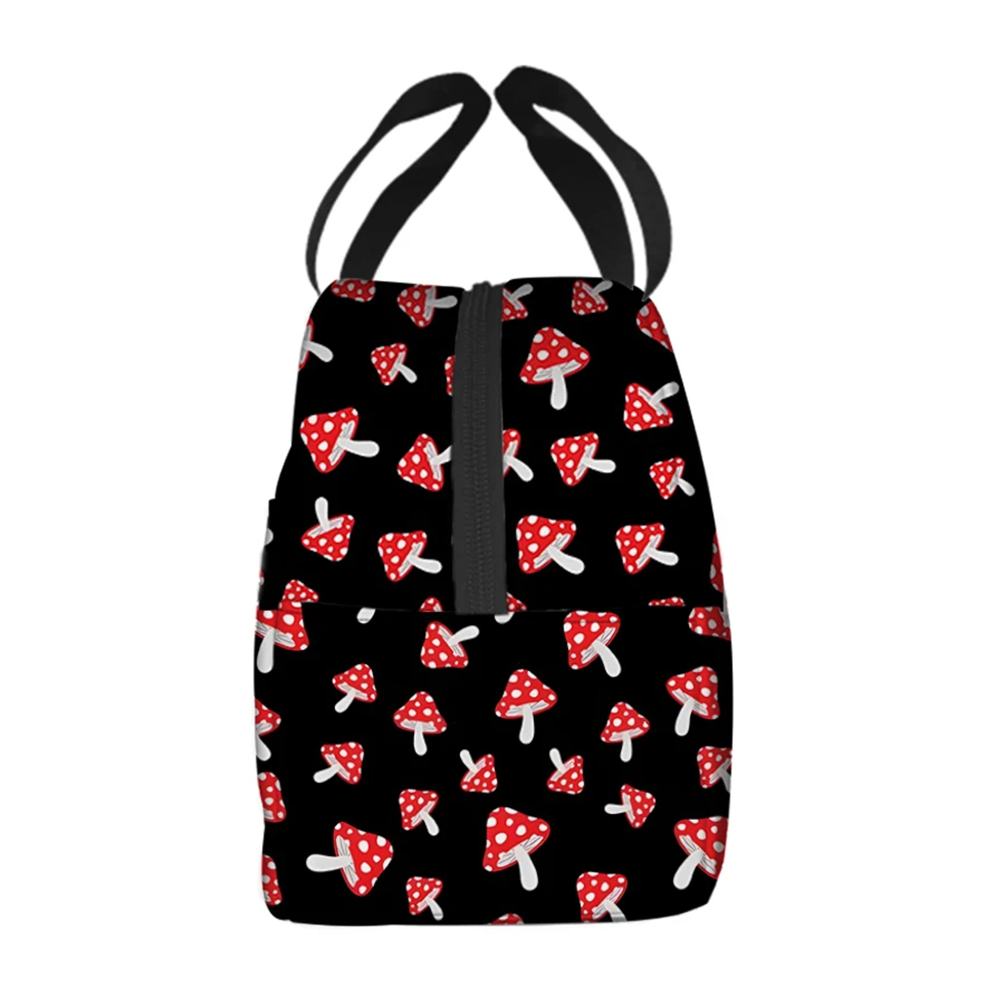 Mushroom Pattern Kids Lunch Bag Eco Friendly Cartoon Bento Bag for School Outdoor Use – view 4
