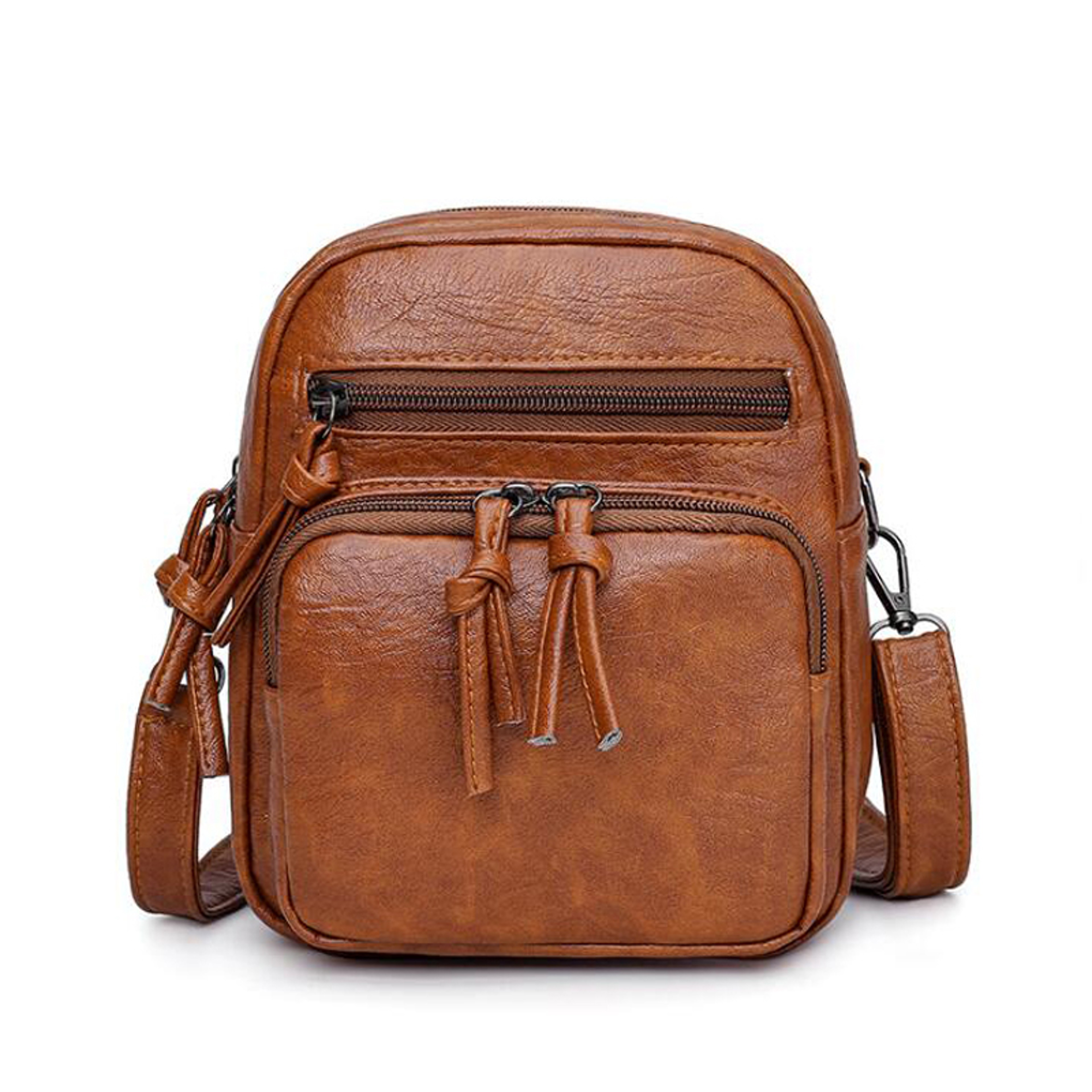 Vintage Casual Crossbody Bag For Women Soft PU Leather Shoulder Purse 0