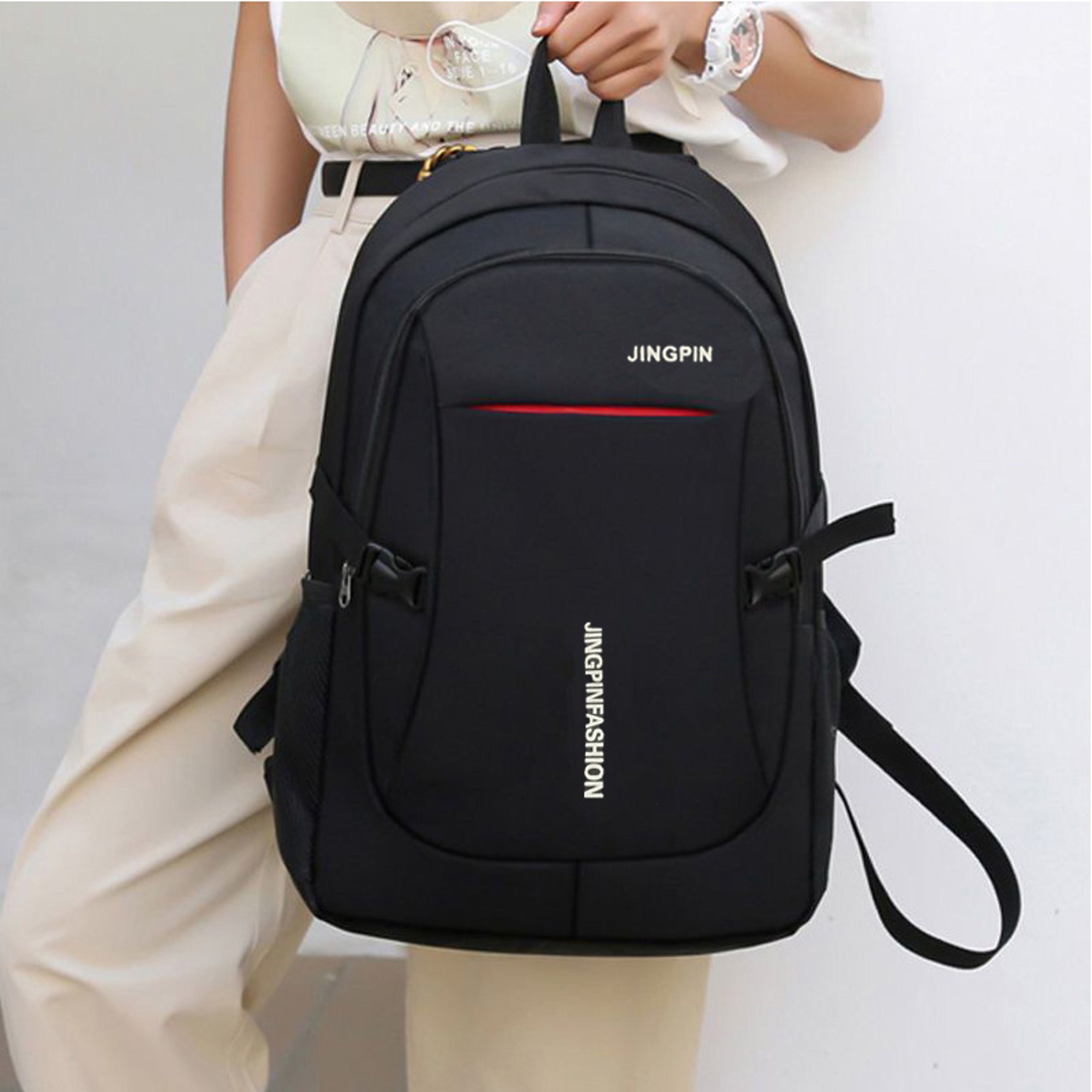 Canvas School Backpack Large Capacity Korean Style Shoulder Bag For Students And Daily Travel 5