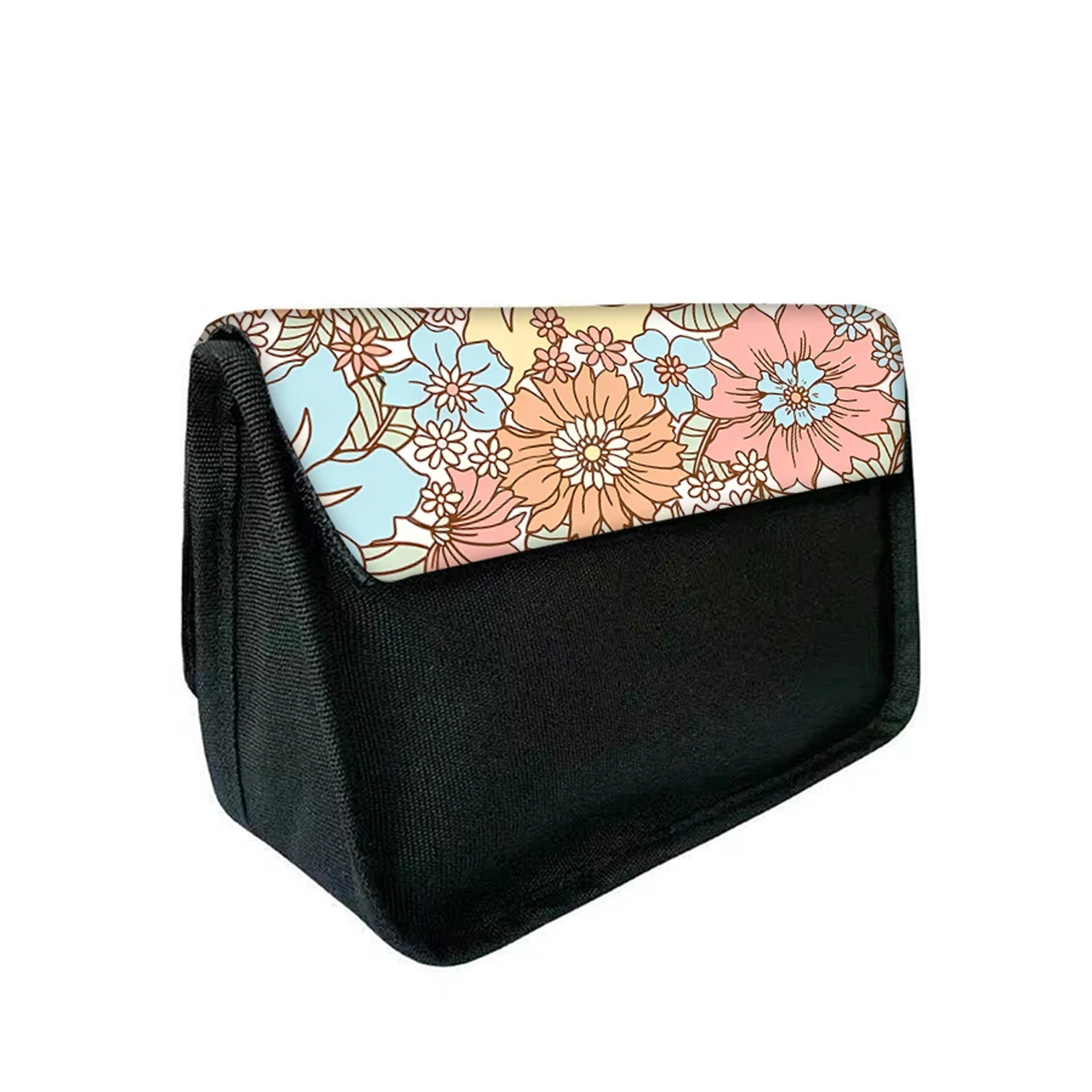 Flower Triangle Flip Pencil Case for Kids Double Layer Cartoon School Organizer – view 2