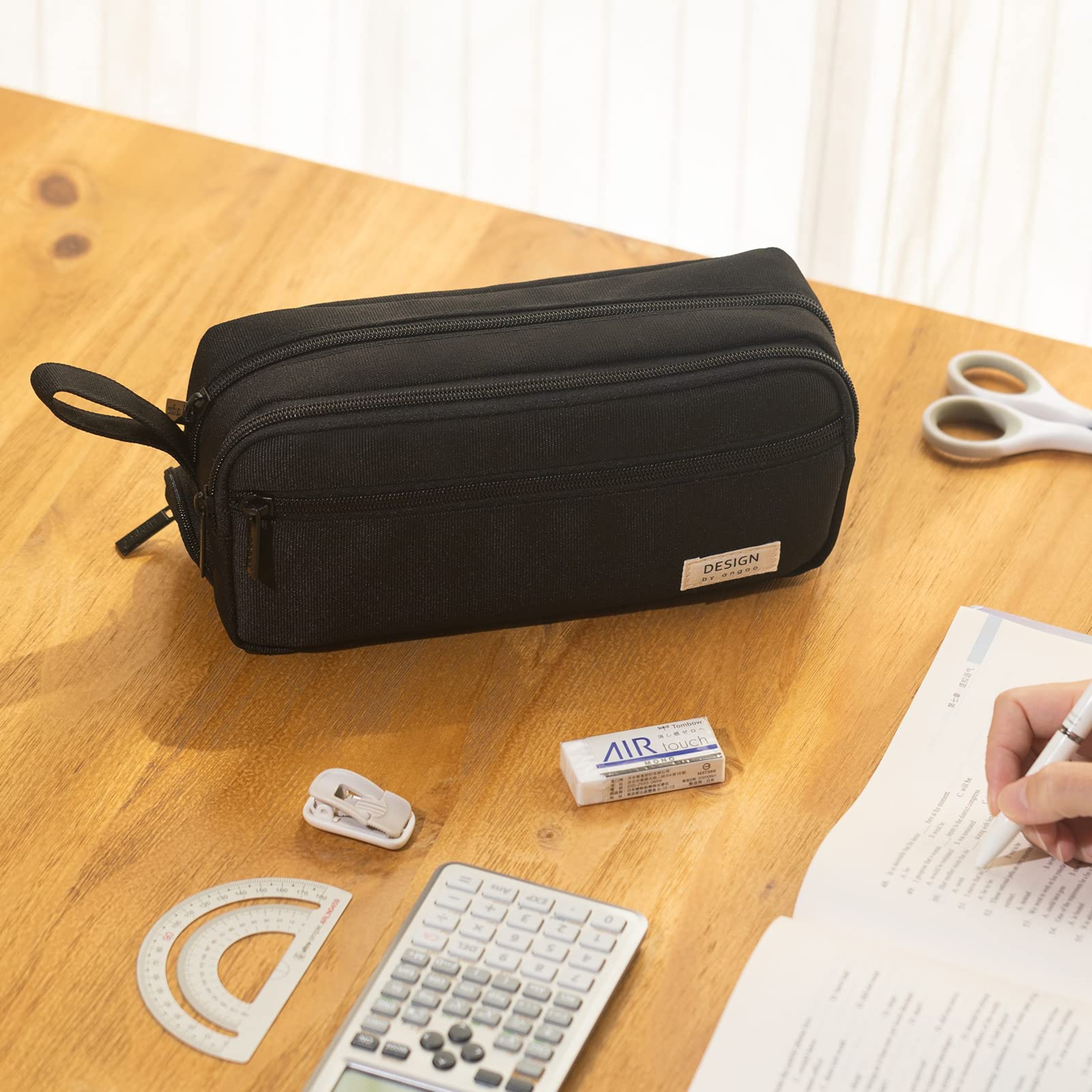 Large Capacity Three Layer Pencil Case With Smart Storage Design 4