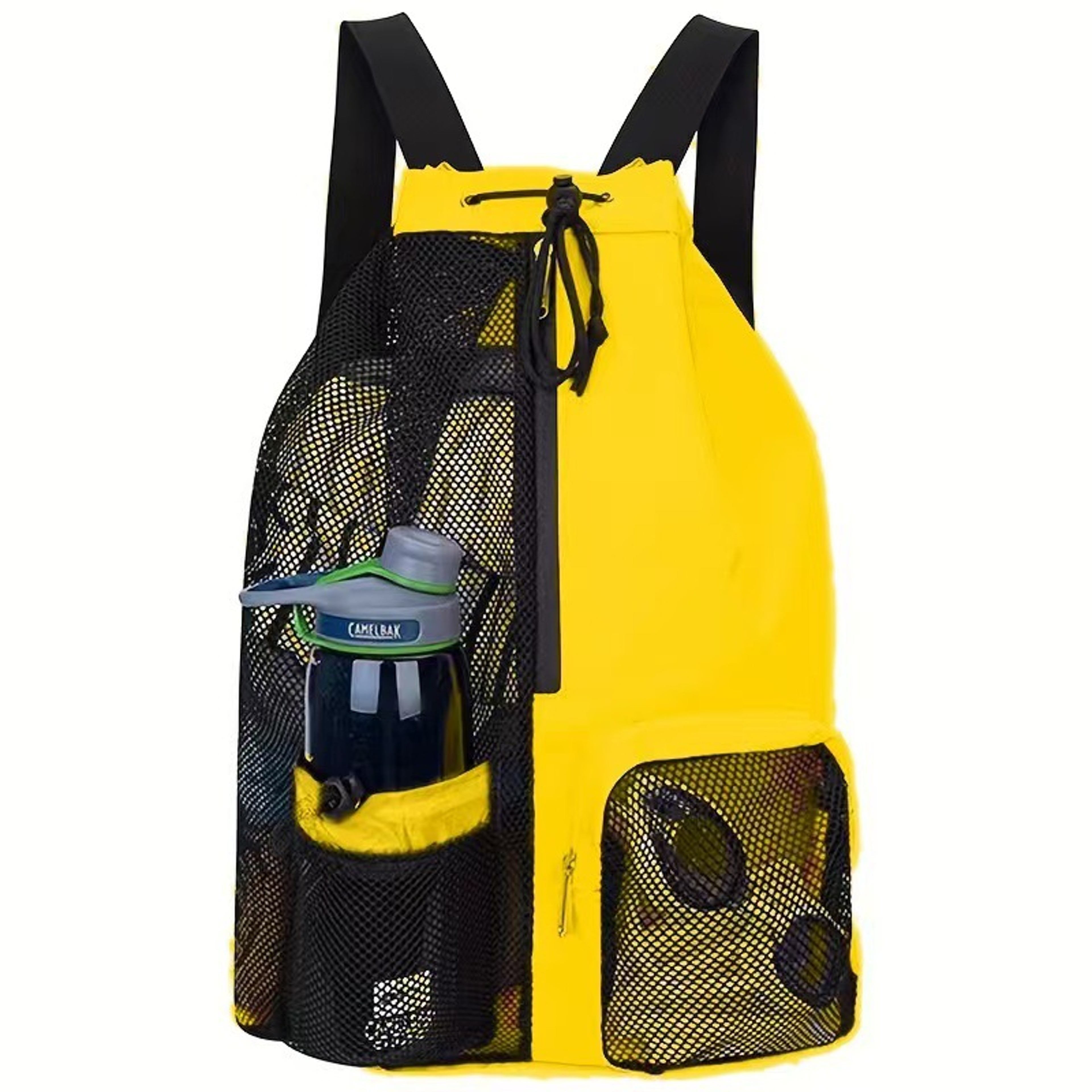 Portable Mesh Drawstring Backpack For Swimming Beach Diving And Gym 10