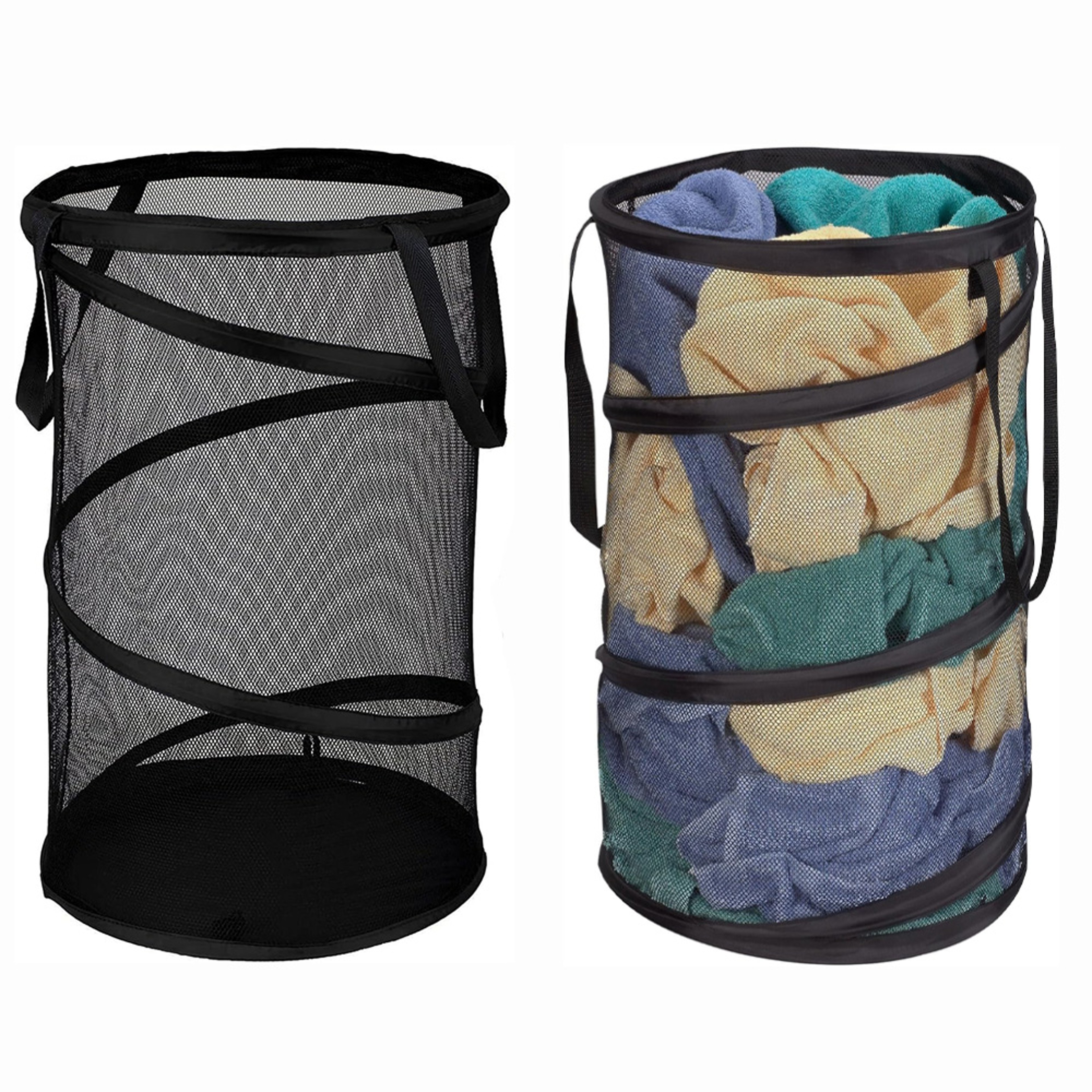 Extra Large Collapsible Laundry Hamper Foldable Laundry Basket With Handles 0