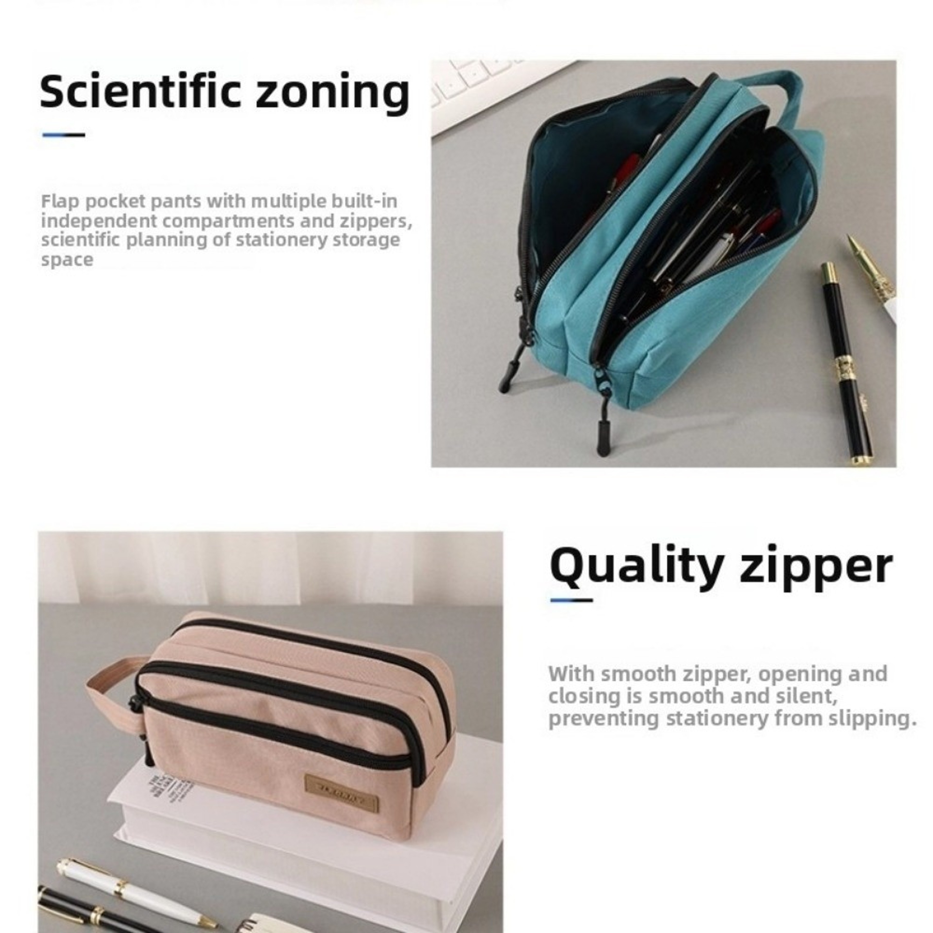 Pencil Case Large Capacity Oxford Pen Pouch Organizer For School And Office 4