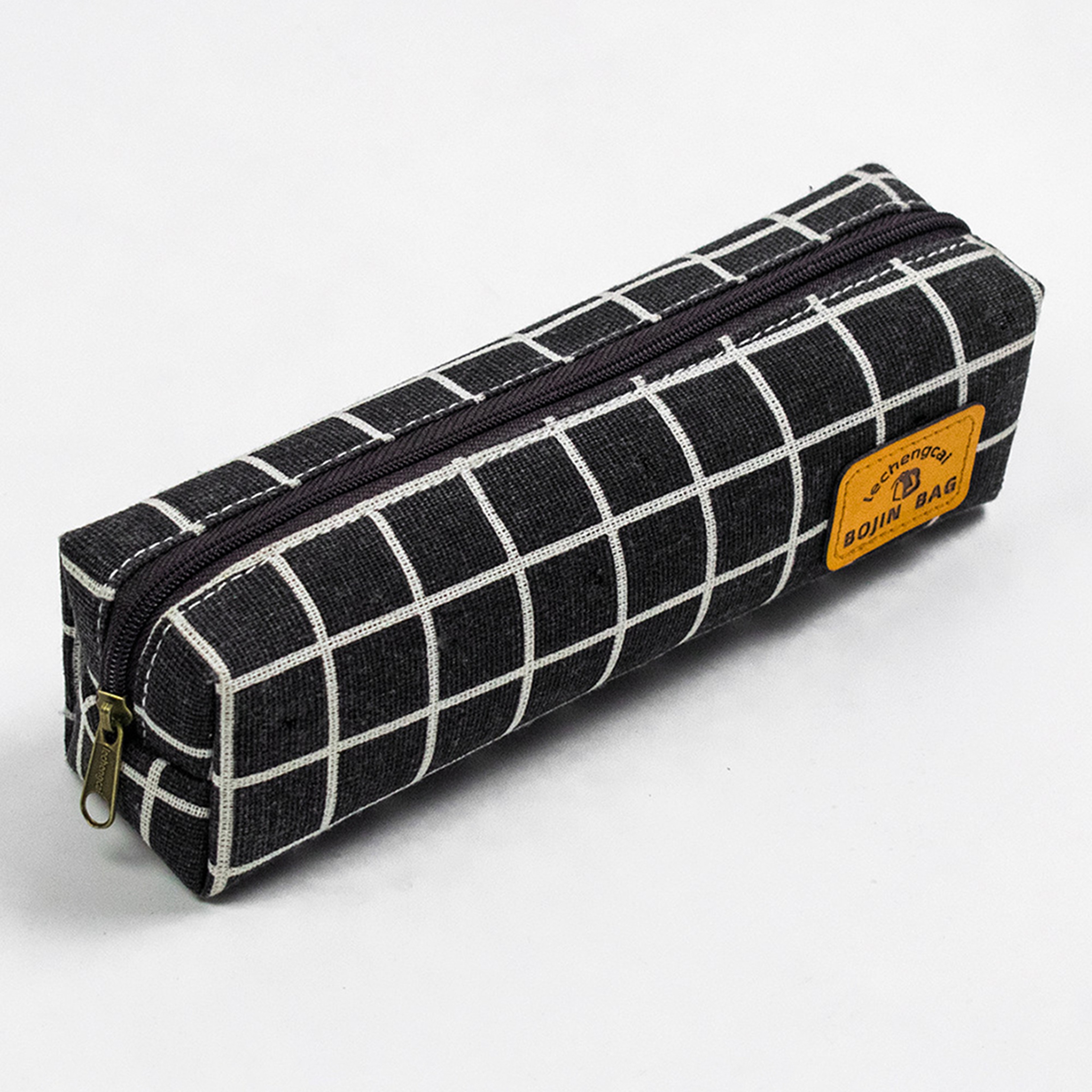 Plaid Pencil Case Stylish Grid Pattern Pencil Pouch For School And Office Supplies 5