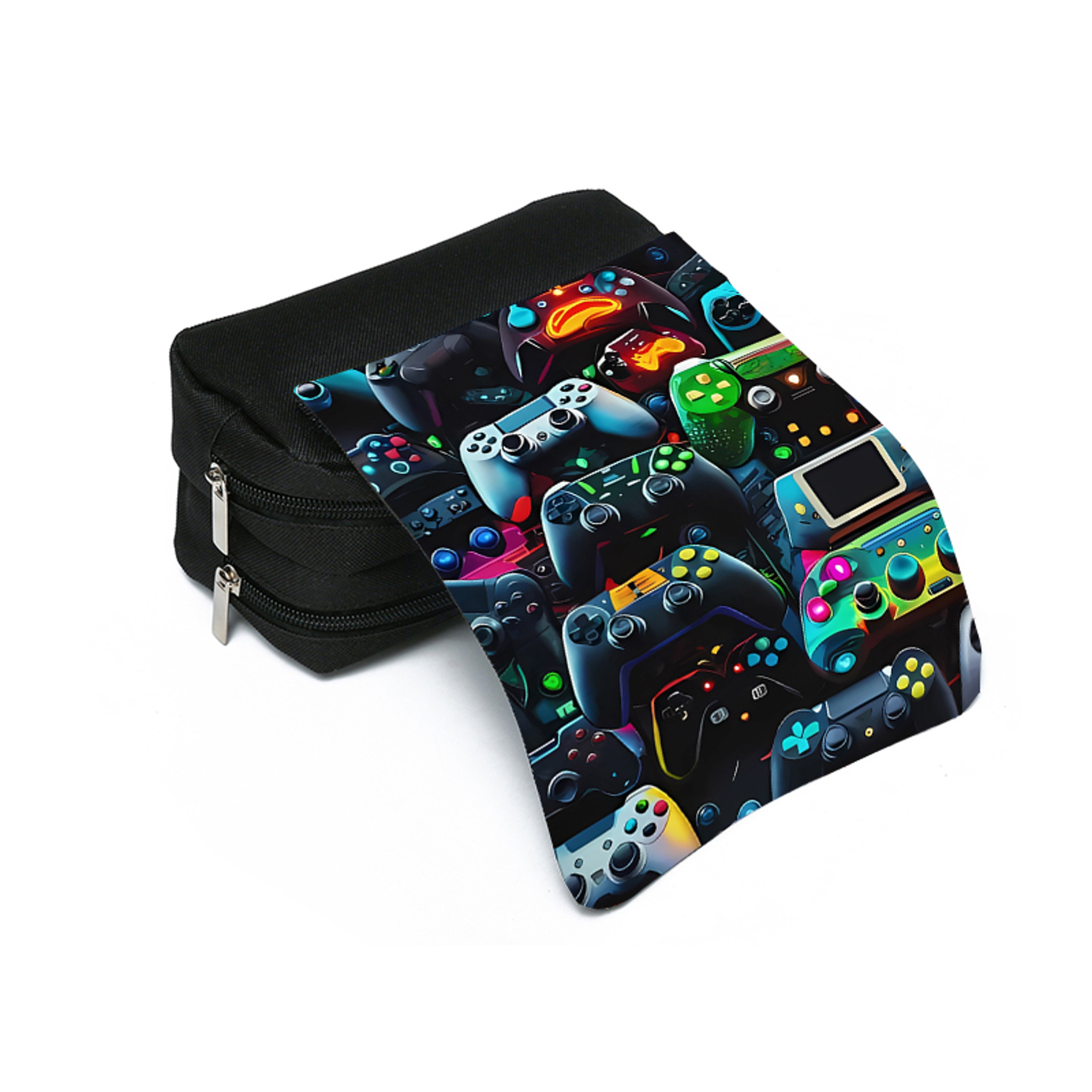 Game Controller Flip Pen Case Double Layer Cartoon Pencil Bag For Kids 3
