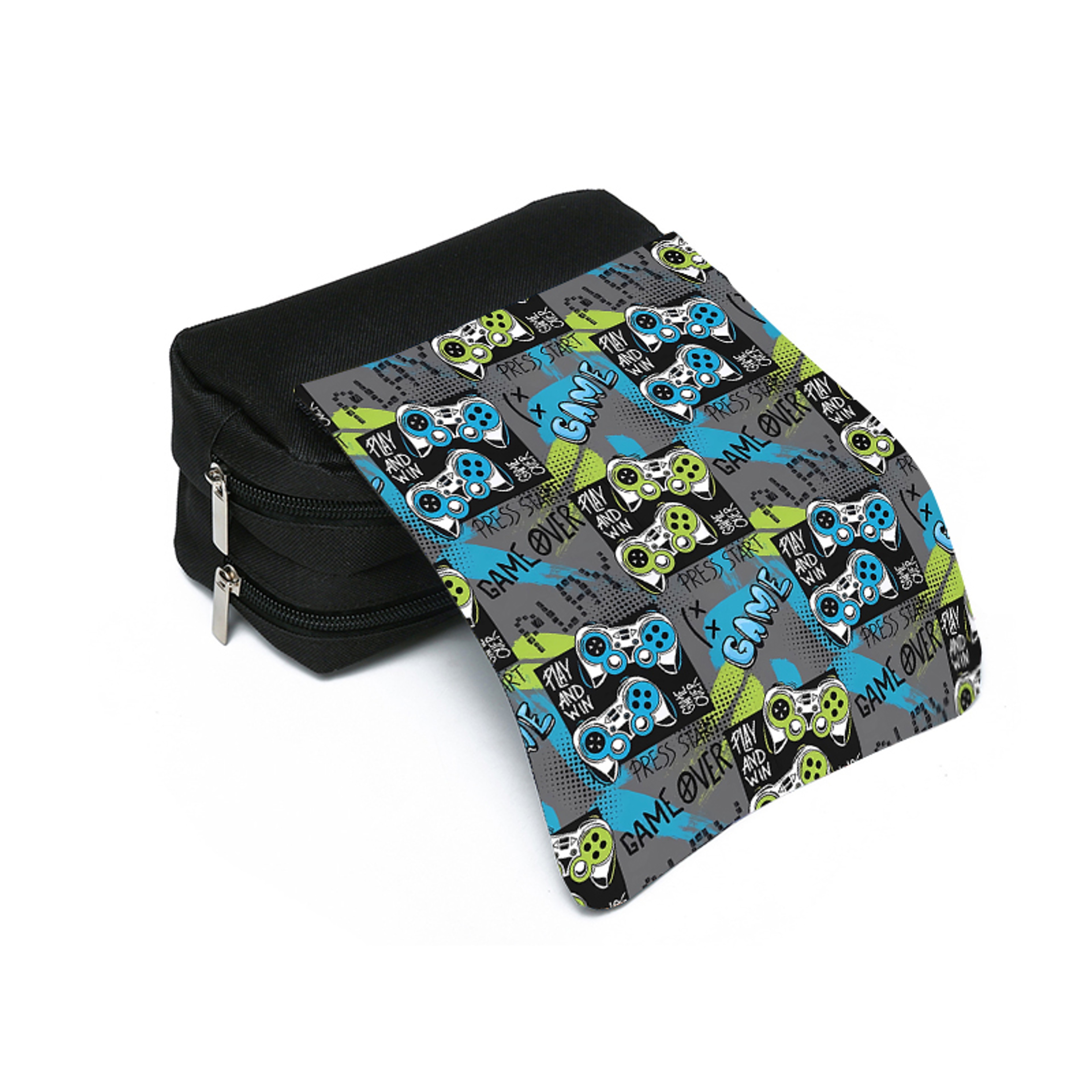 Game Controller Flip Pen Case Double Layer Cartoon Pencil Bag For Kids 5
