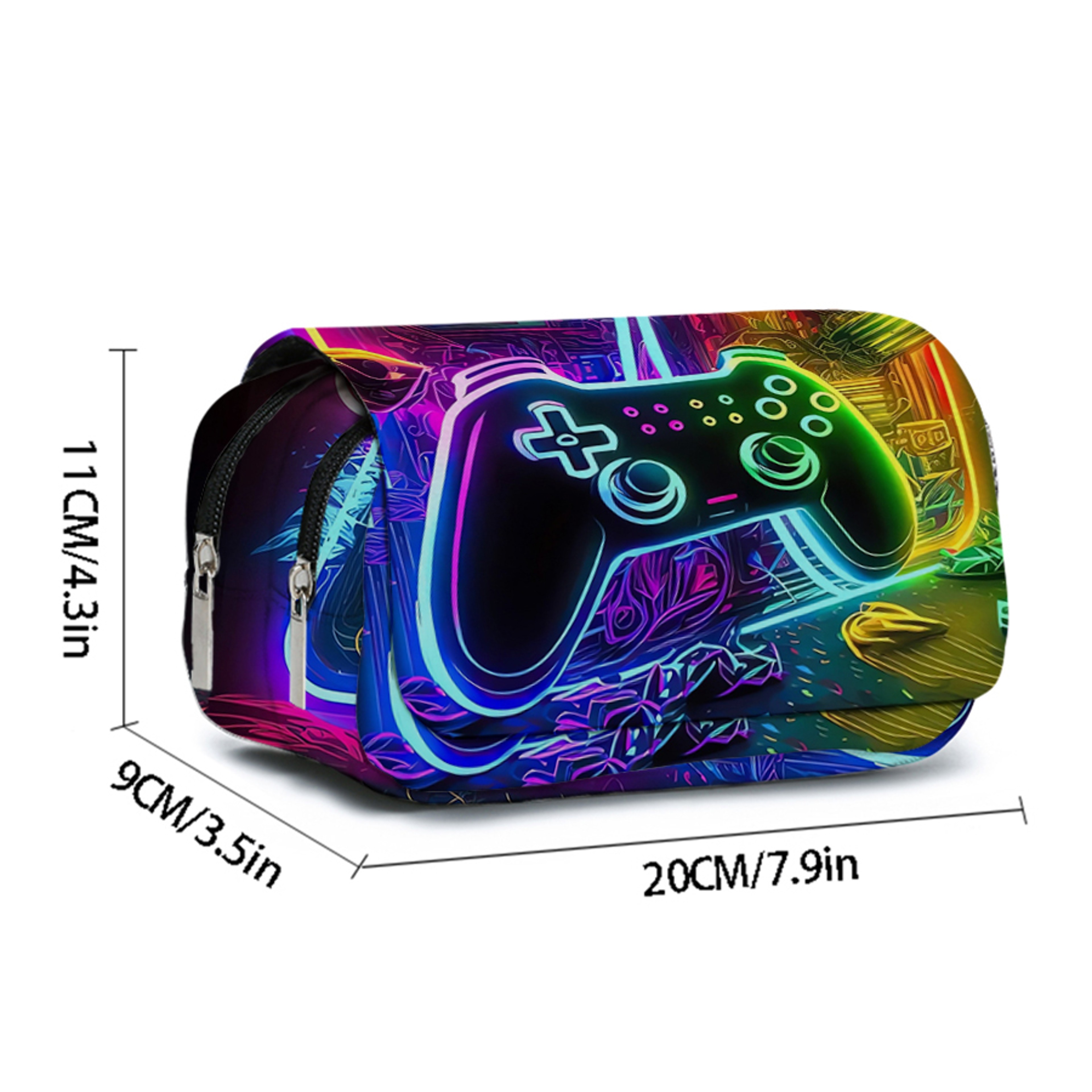 Game Console Printed Double Layer Flip Pencil Case for Kids School Supplies and Gifts – view 3