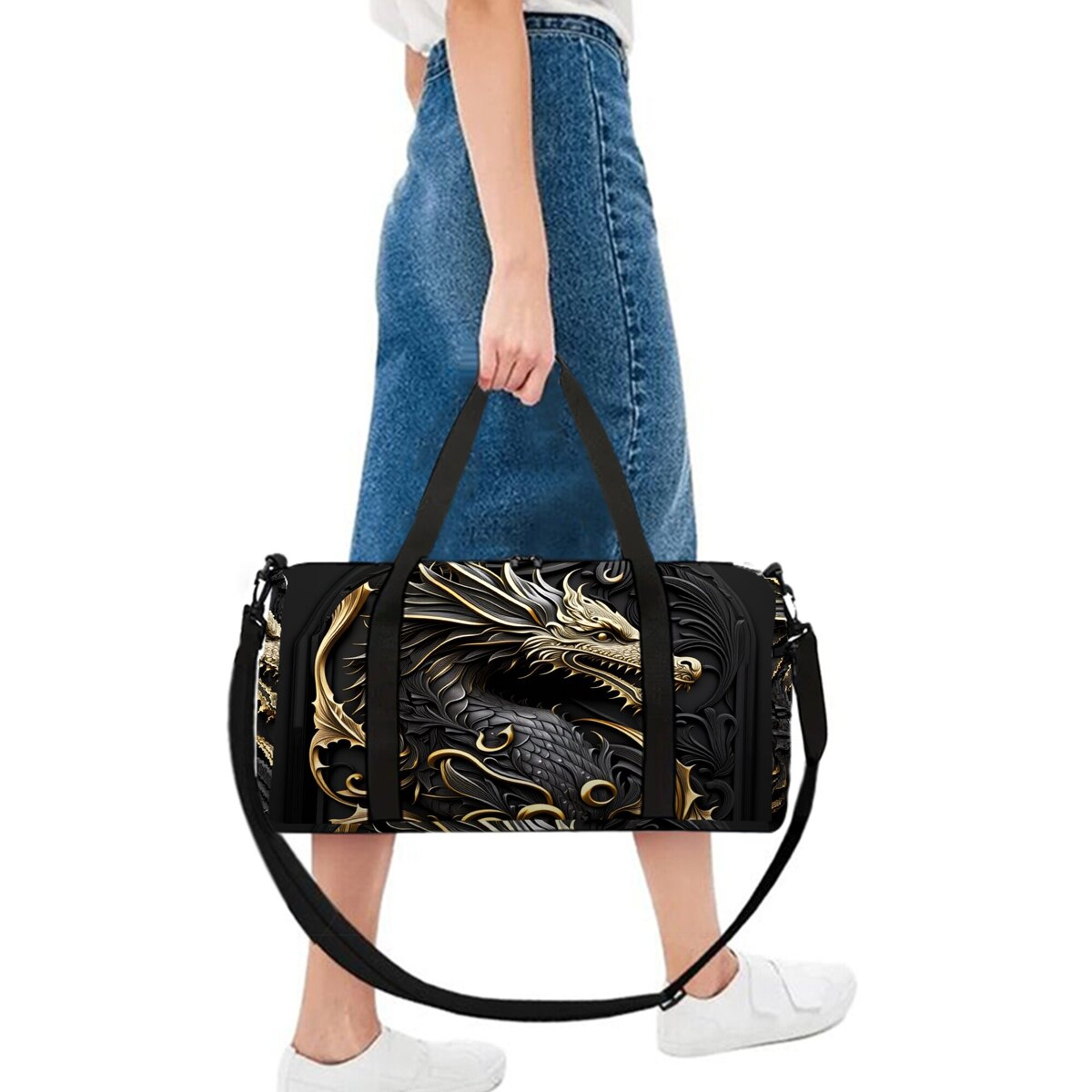 Metal Dragon Pattern Cartoon Backpack Large Capacity School Travel Bag for Boys Girls – view 5