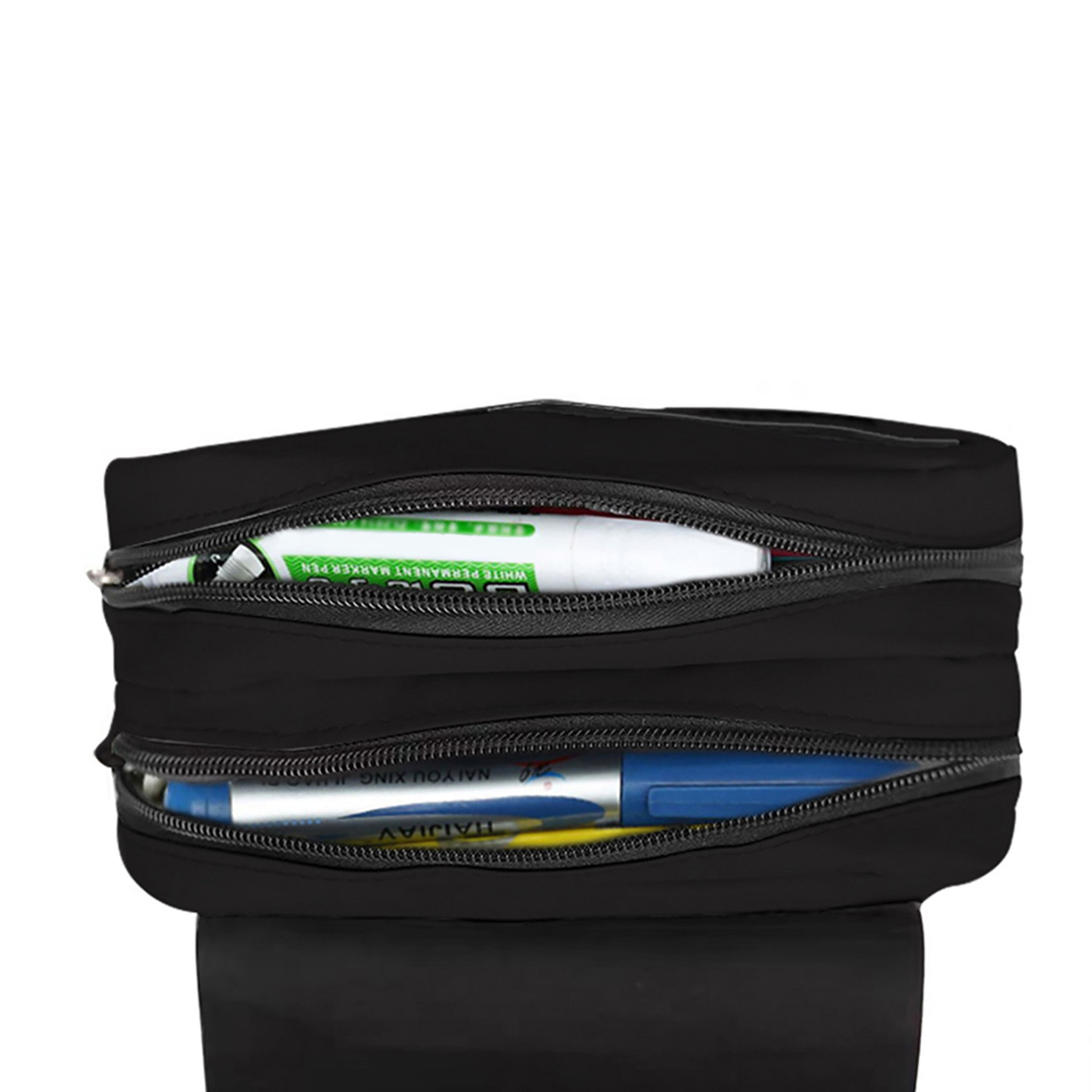 Basketball Pattern Double Flip Pencil Case Flat School Pen Pouch for Kids – view 5
