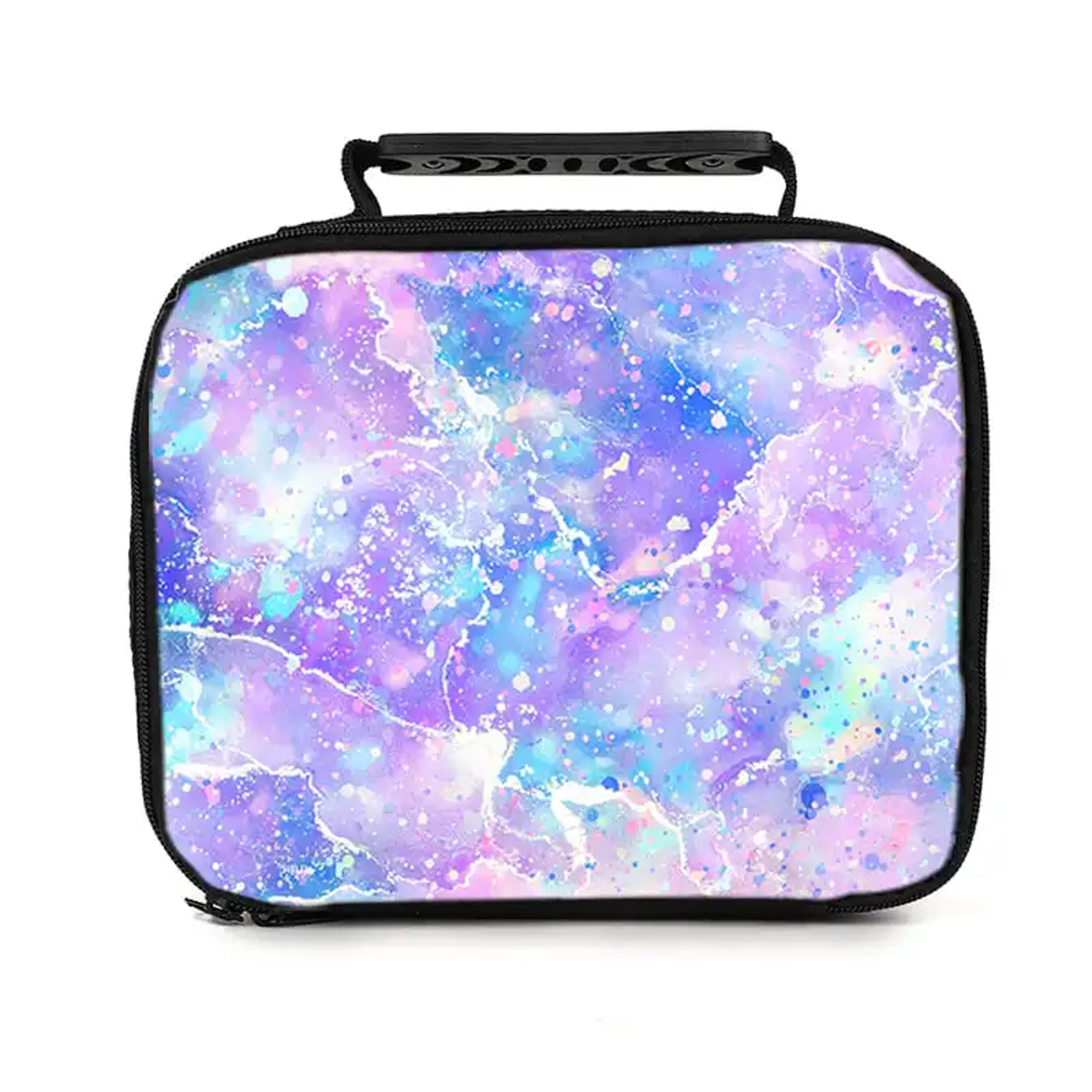 Blue Purple Cartoon Lunch Bag for Kids School Bento Picnic Food Storage – view 1