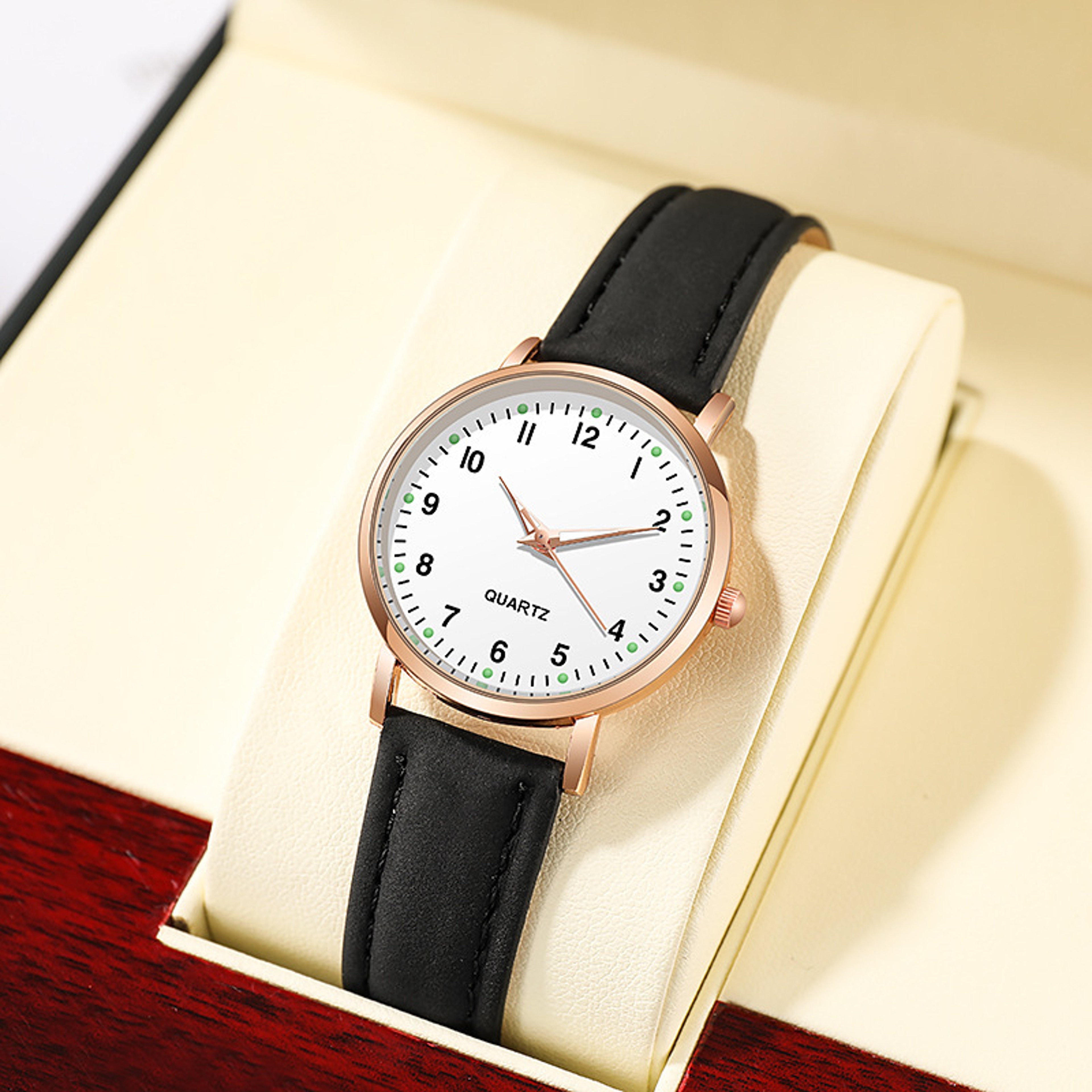 Luminous Leather Strap Womens Quartz Watch Small Dial Elegant Fashion Timepiece – view 5