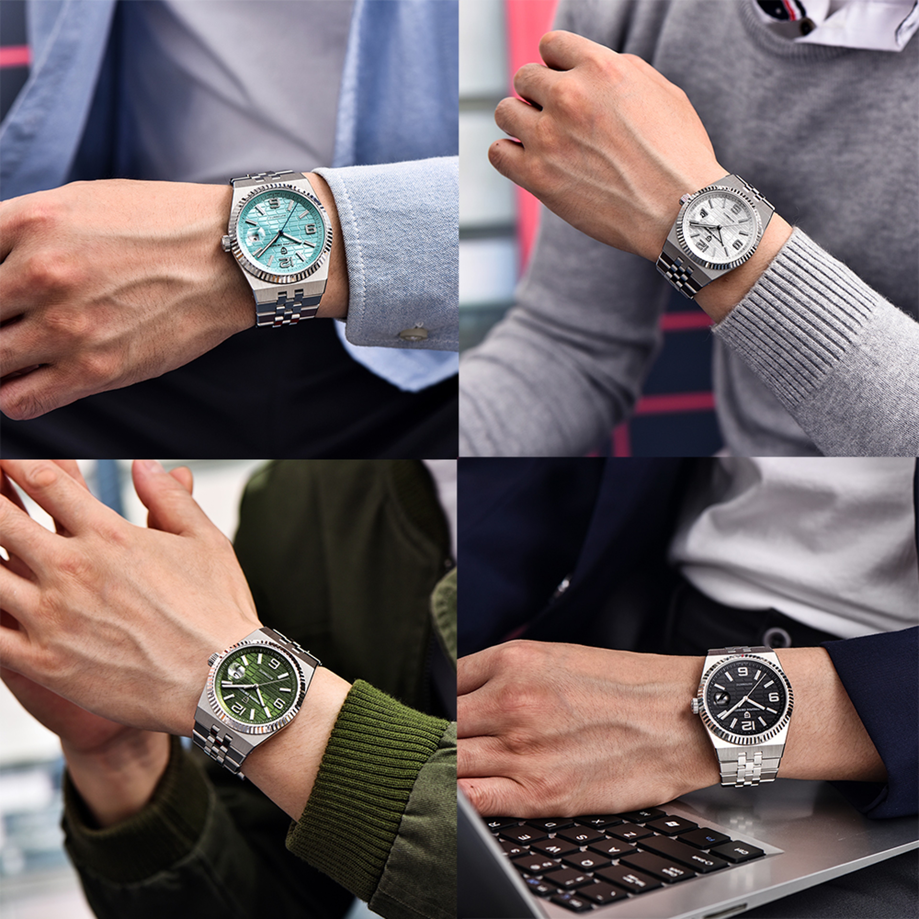 Luxury Automatic Mechanical Watch For Men With Sapphire Crystal And Stainless Steel 3