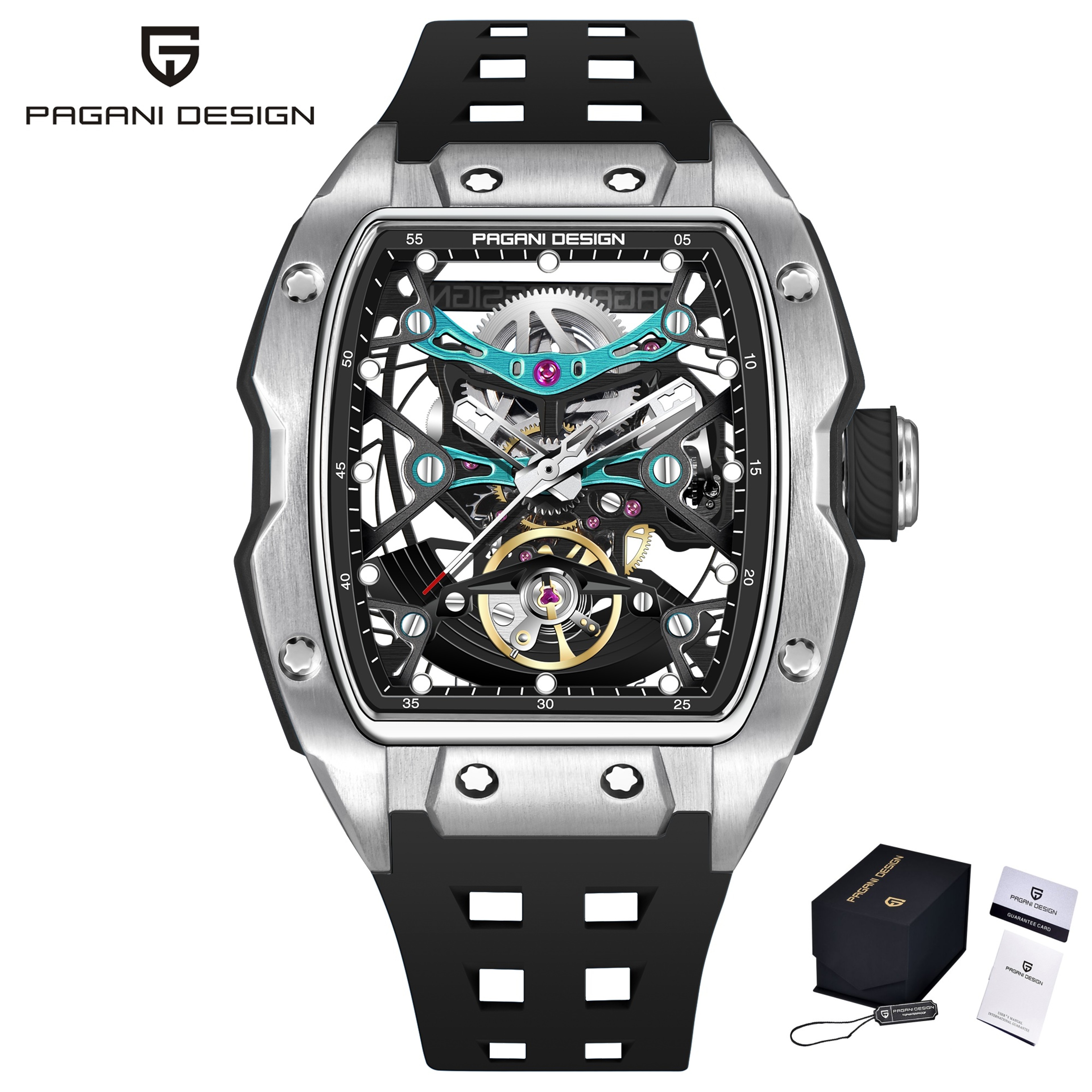 Mens Automatic Skeleton Watch with Sapphire Crystal – view 10