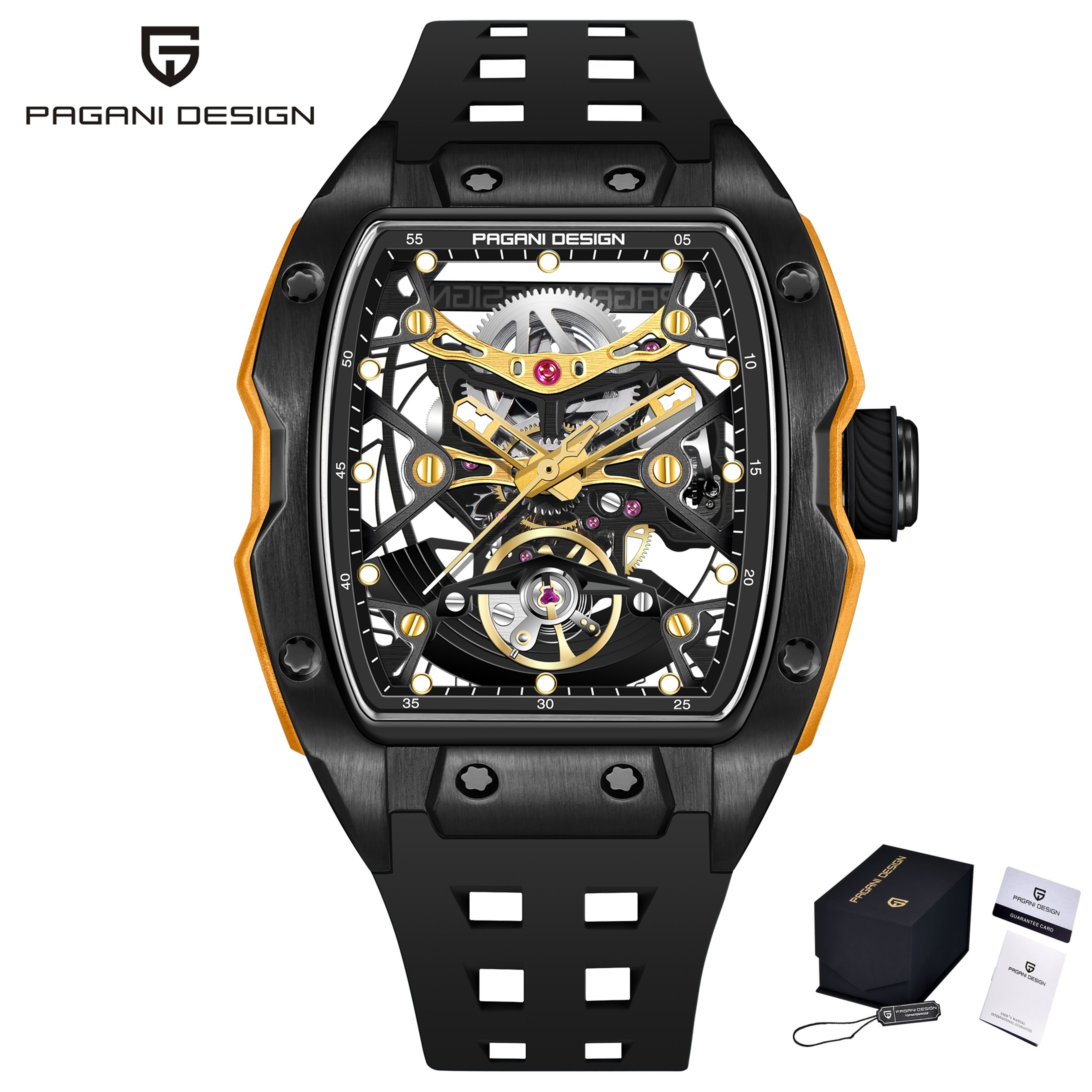 Mens Automatic Skeleton Watch with Sapphire Crystal – view 11