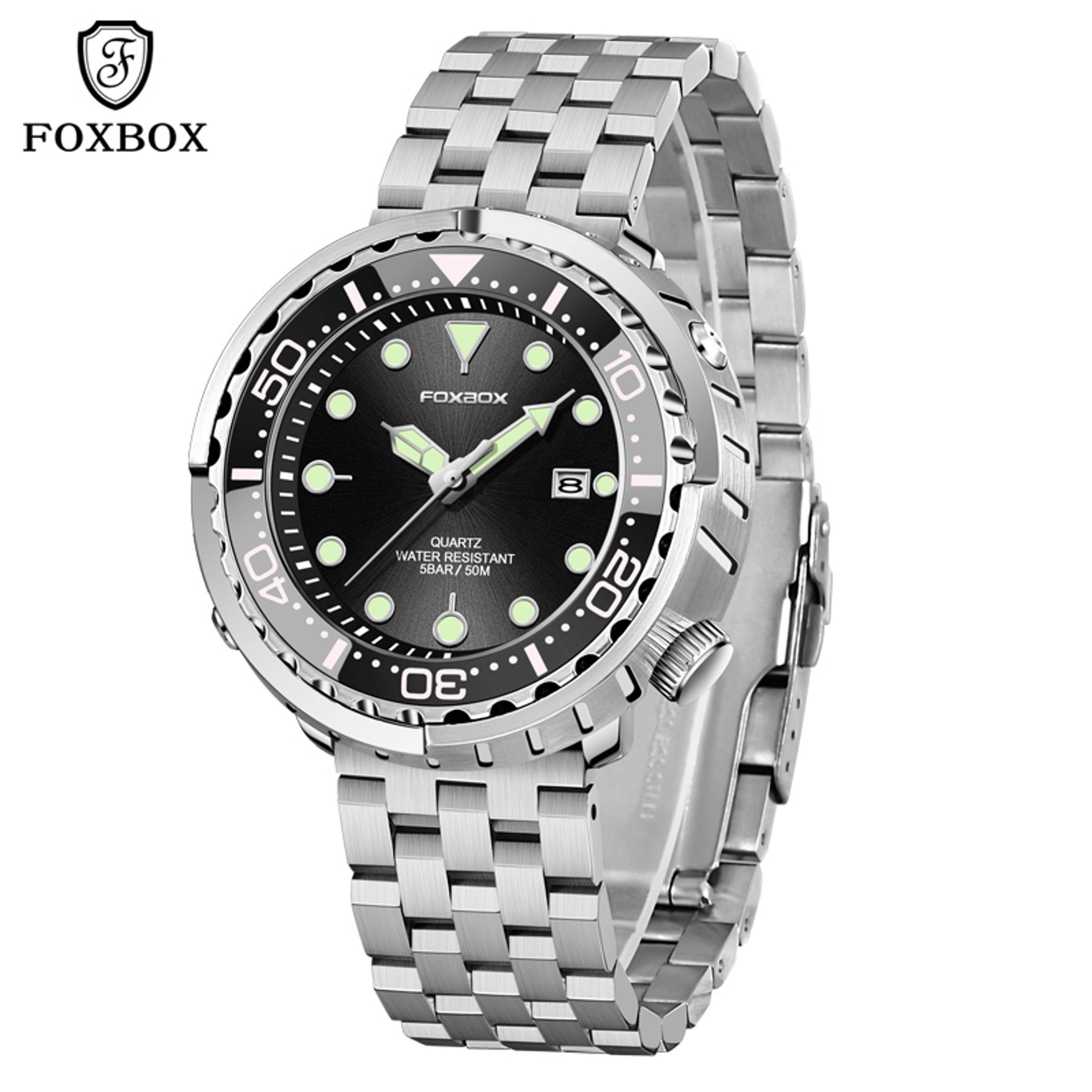 Fashion Diver Watch Men Waterproof Sport Quartz Wristwatch With Date Display 11