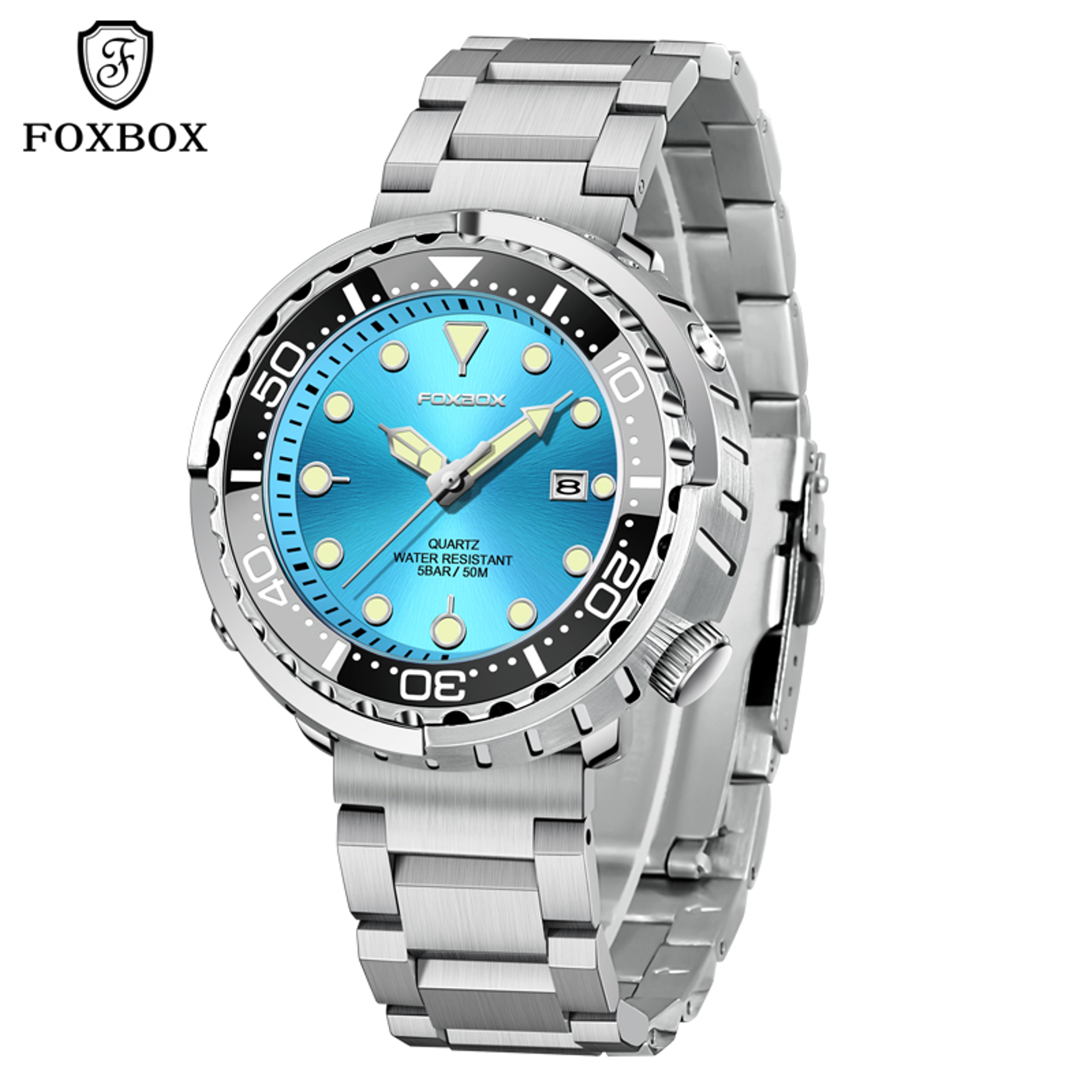 Fashion Diver Watch Men Waterproof Sport Quartz Wristwatch With Date Display 13