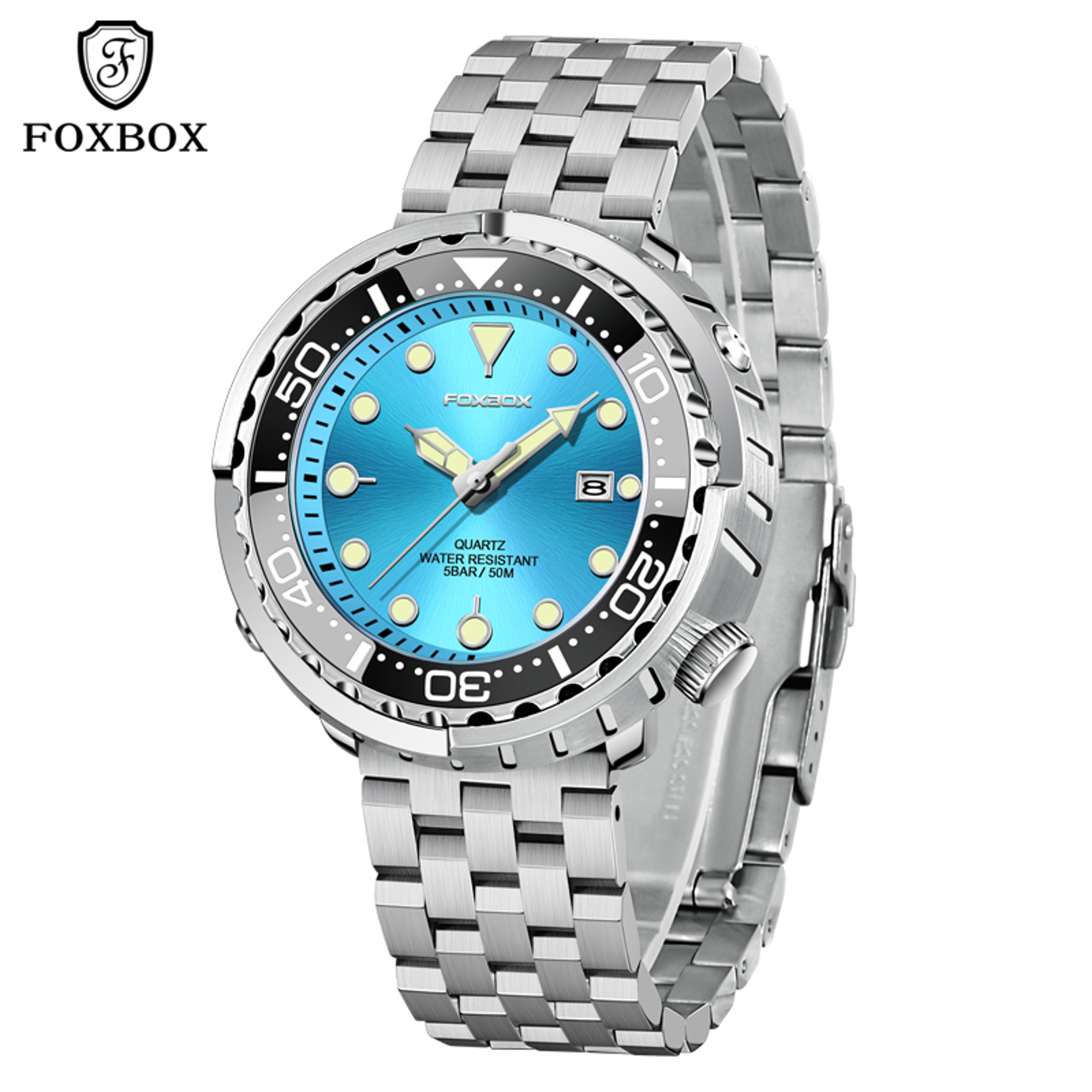 Fashion Diver Watch Men Waterproof Sport Quartz Wristwatch With Date Display 20