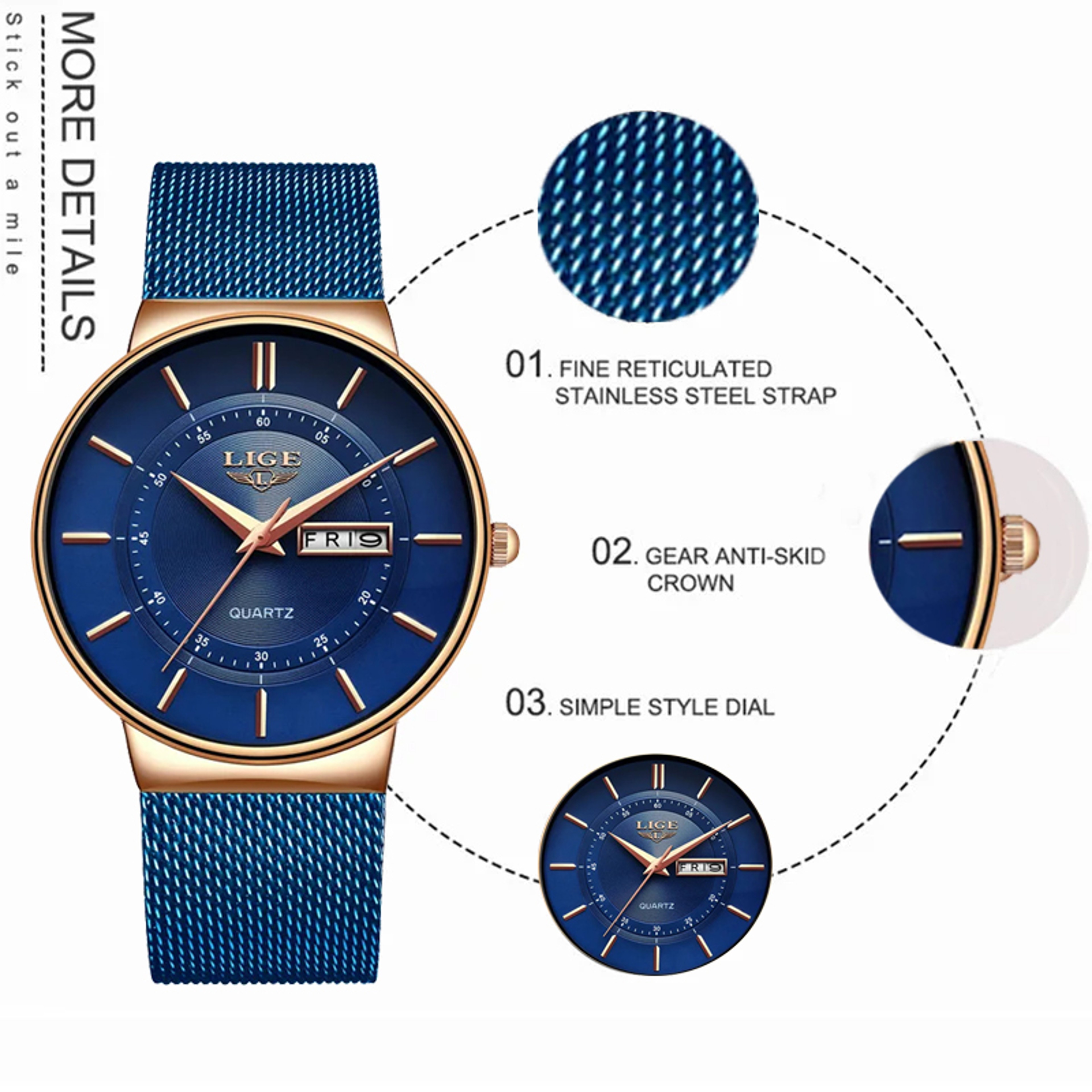 Vintage Stainless Steel Women Quartz Watch Japanese Movement Fashion Waterproof Wristwatch 2
