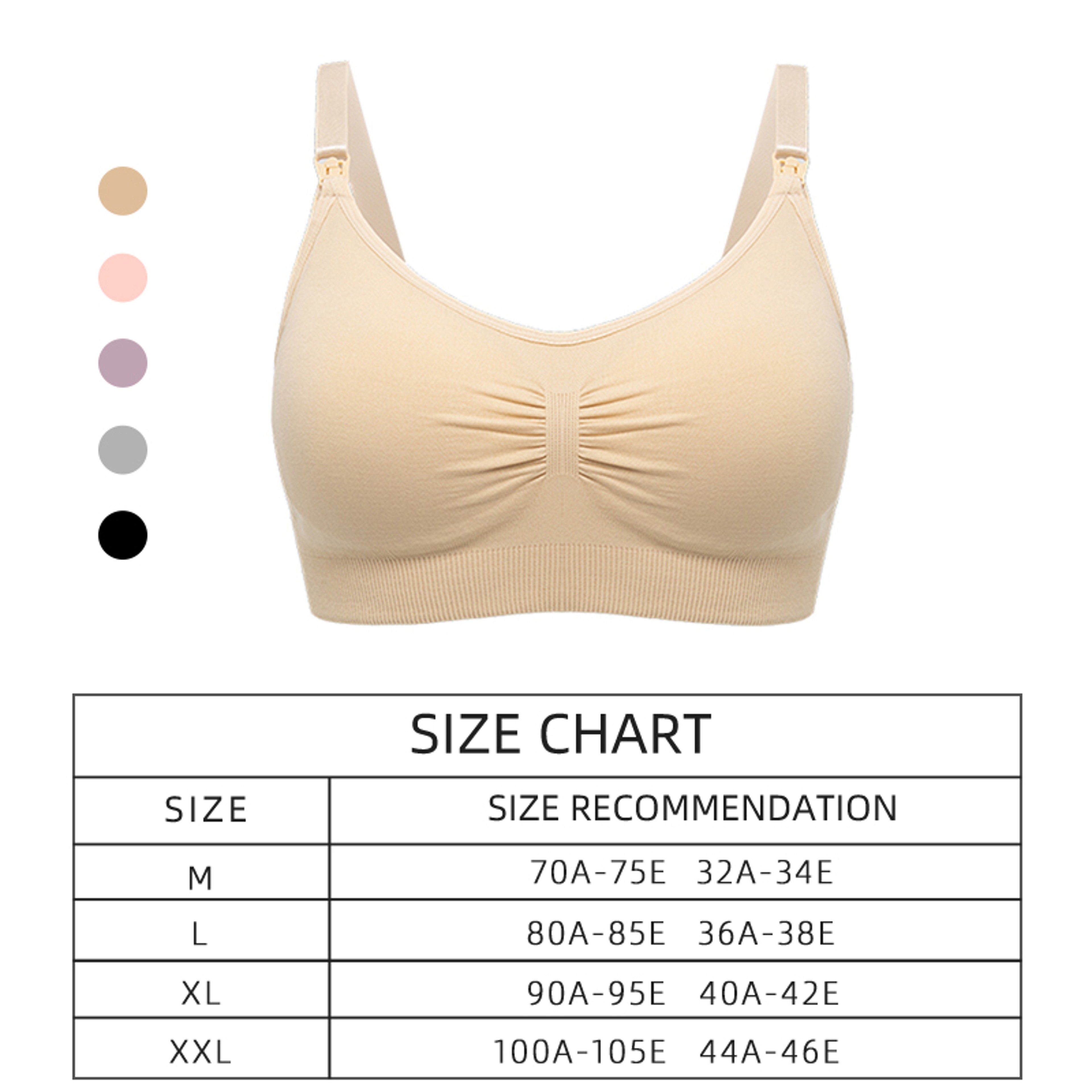 Plus Size Seamless Nursing Bra Breathable Maternity Breastfeeding Bra – view 6