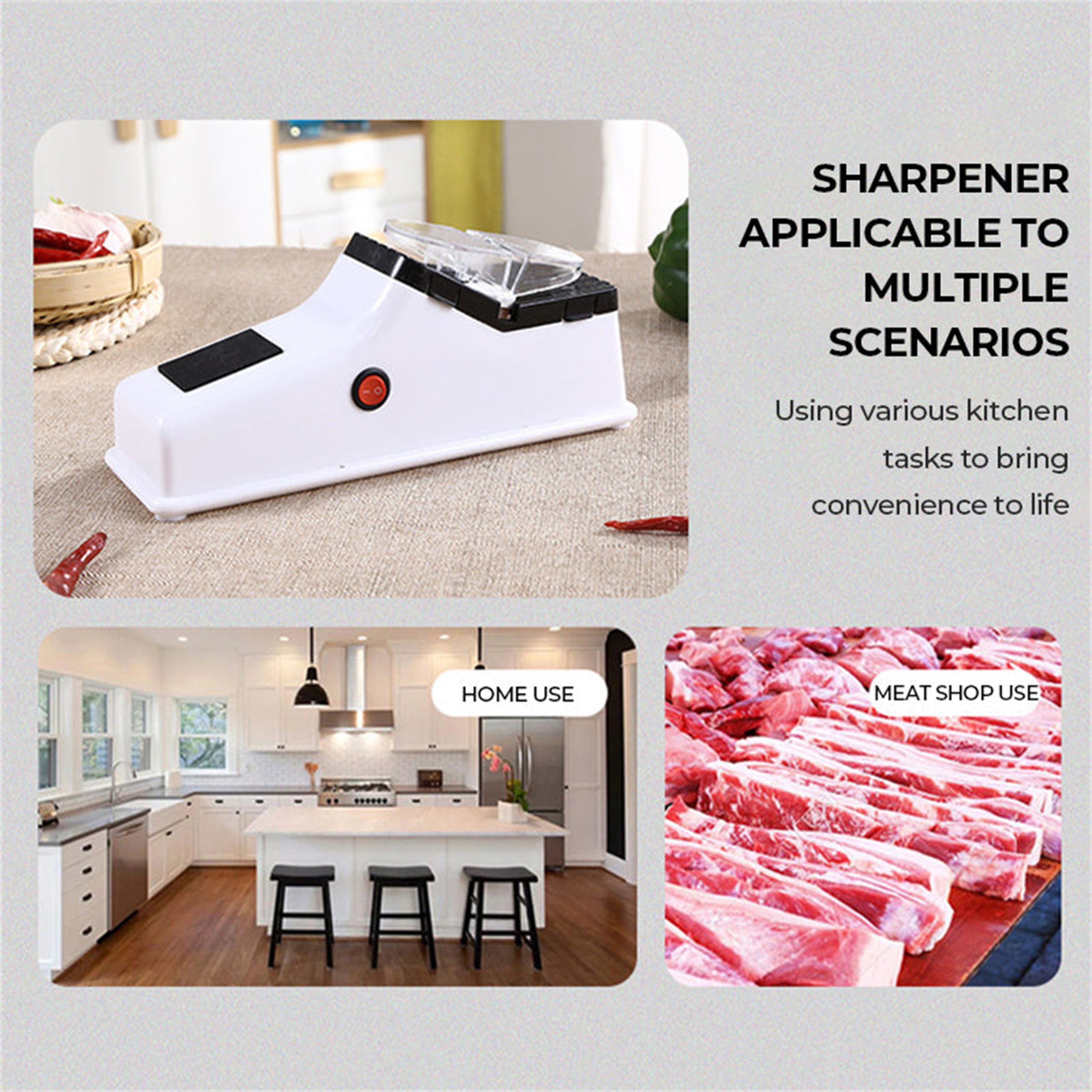 Electric Kitchen Knife Sharpener Fast Professional Blade Sharpening Tool – view 4
