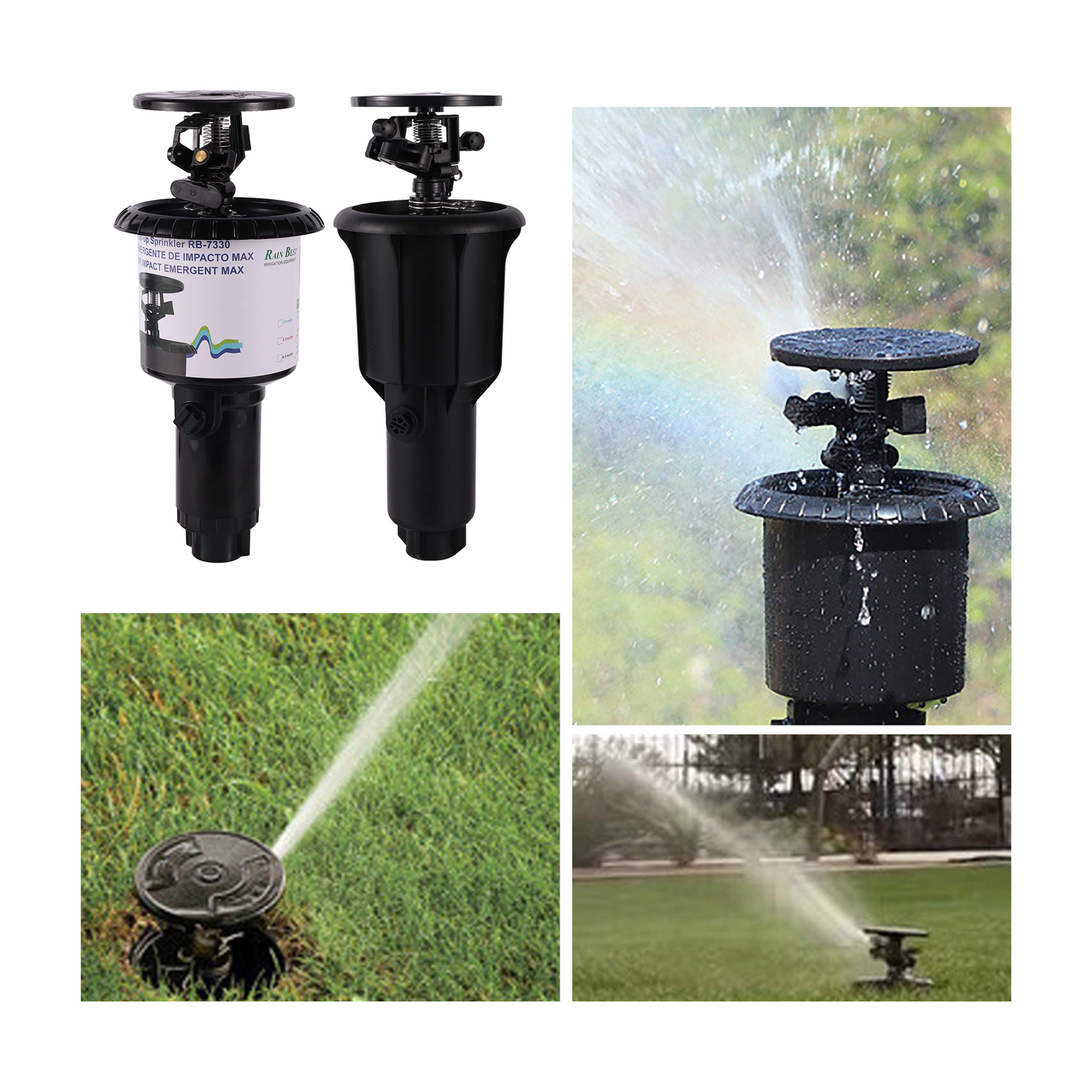 Adjustable Pop Up Impact Sprinkler Head for Automatic Lawn and Farmland Irrigation – view 6