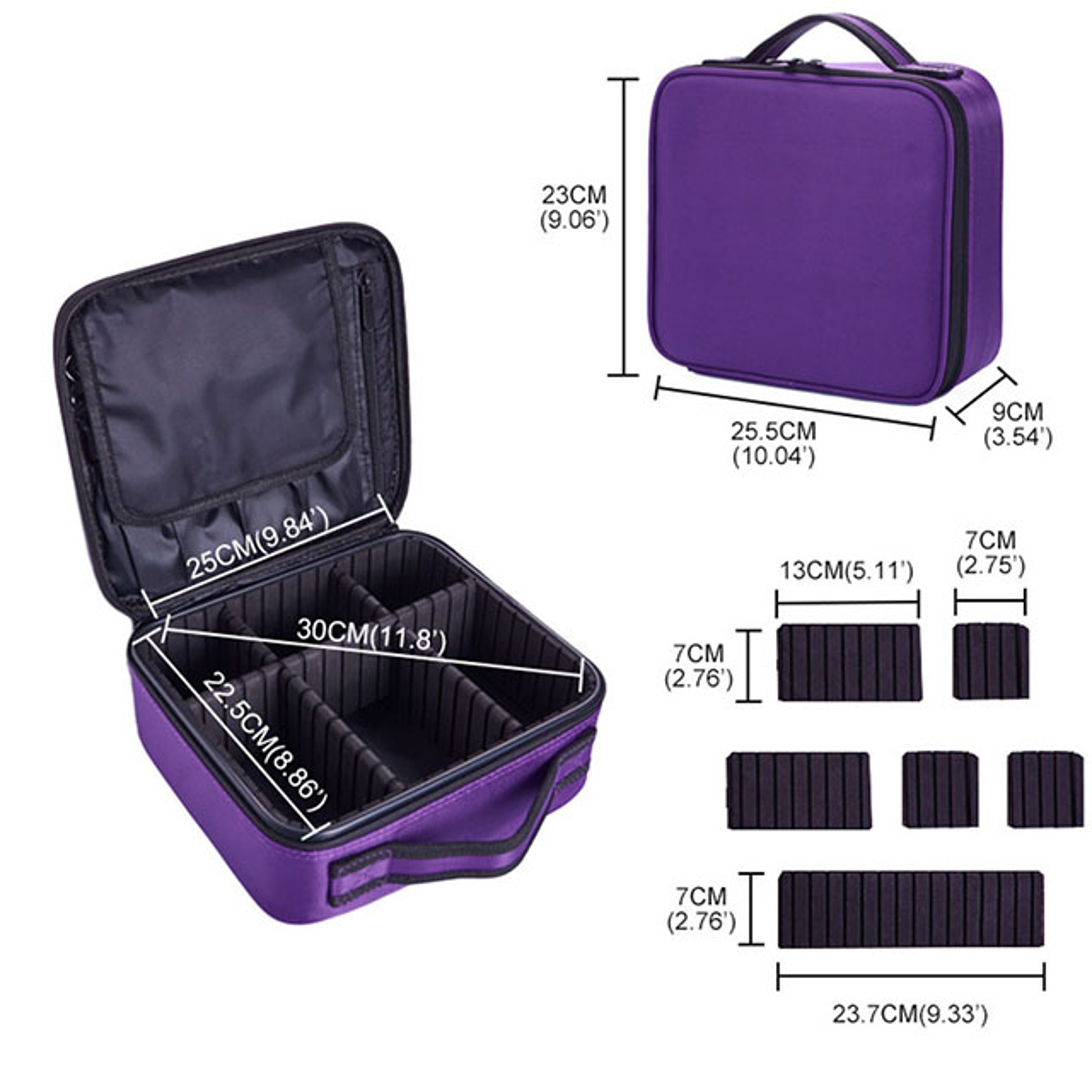 Waterproof Travel Makeup Bag Cosmetic Organizer With Embroidered Beauty Brush Storage 11