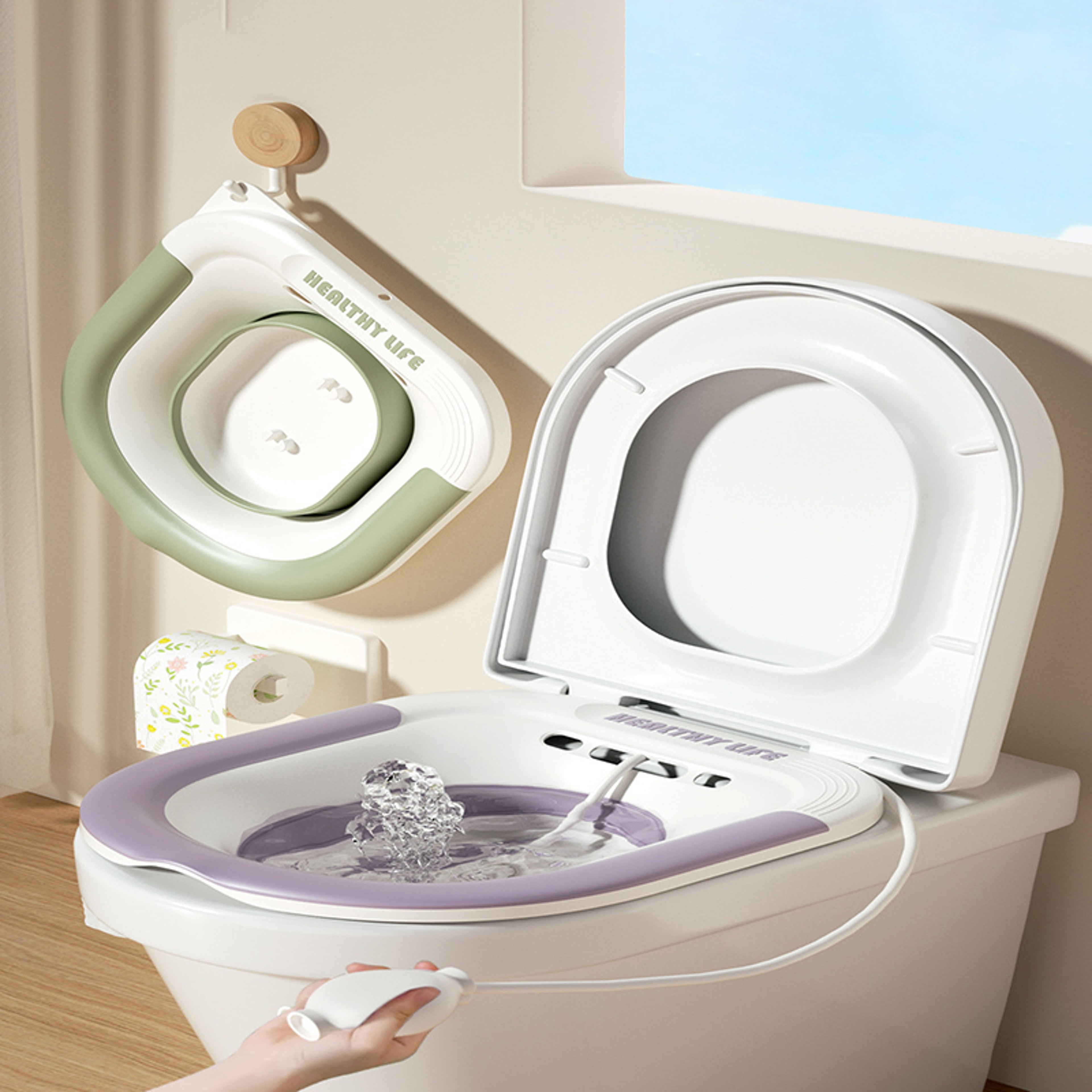 Foldable Sitz Bath Basin for Postpartum Care Hemorrhoid Comfort and Personal Hygiene – view 4